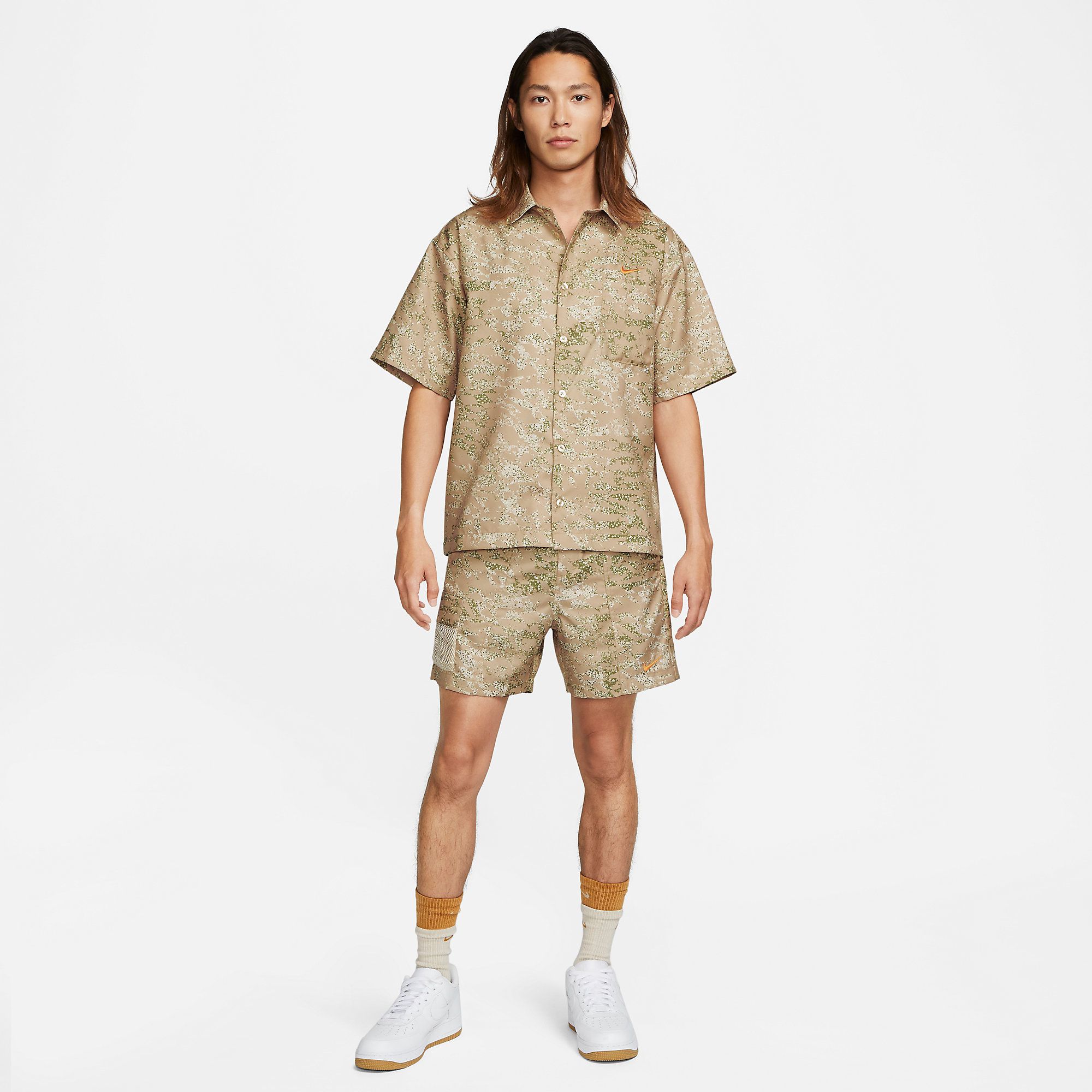  Nike Dri-FIT Printed Short-Sleeve Shirt - Beige 