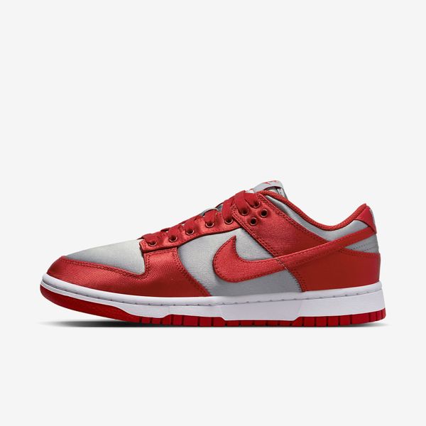  Nike Dunk Low Satin - Varsity Red and Medium Grey 