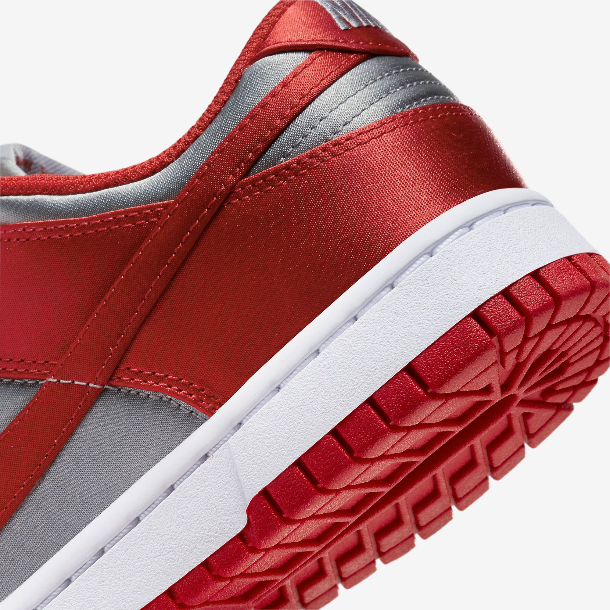  Nike Dunk Low Satin - Varsity Red and Medium Grey 