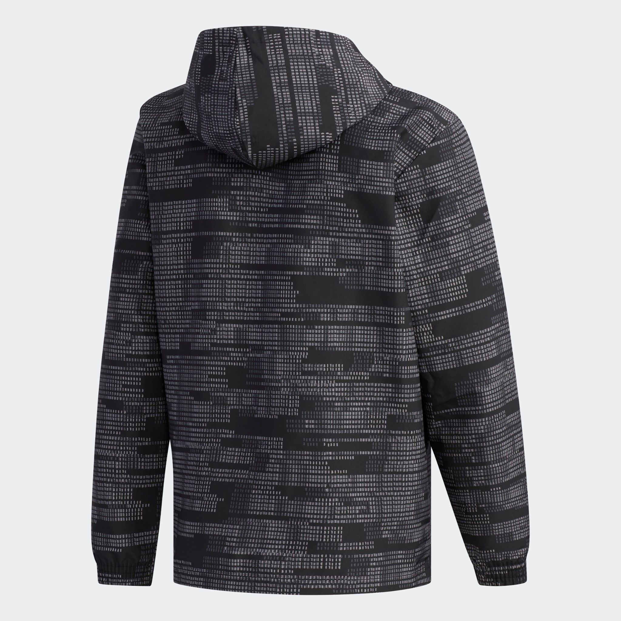 adidas Essentials Allover Print Windbreaker 'Black'
