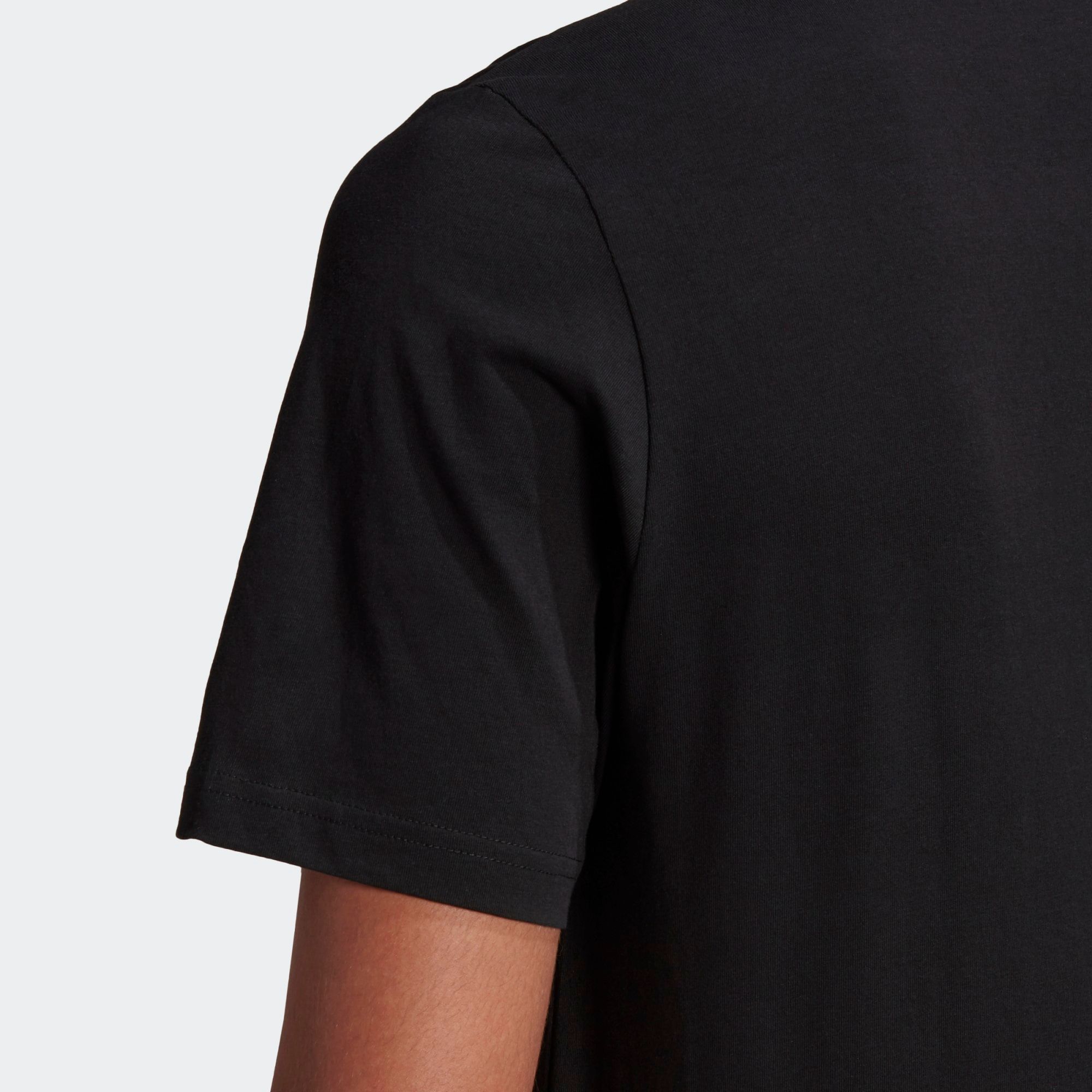 adidas Essentials Embroidered Small Logo Tee - Black