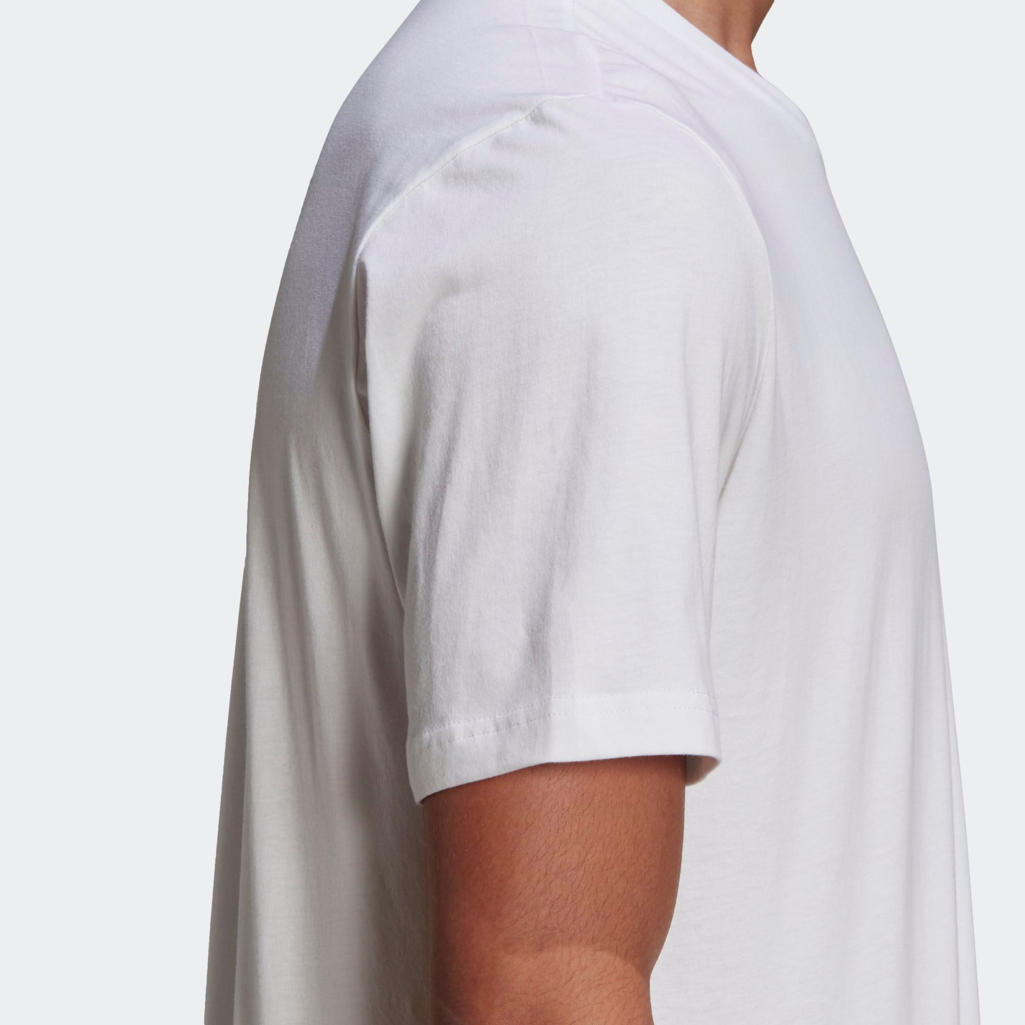  adidas Essentials Embroidered Small Logo Tee - White 