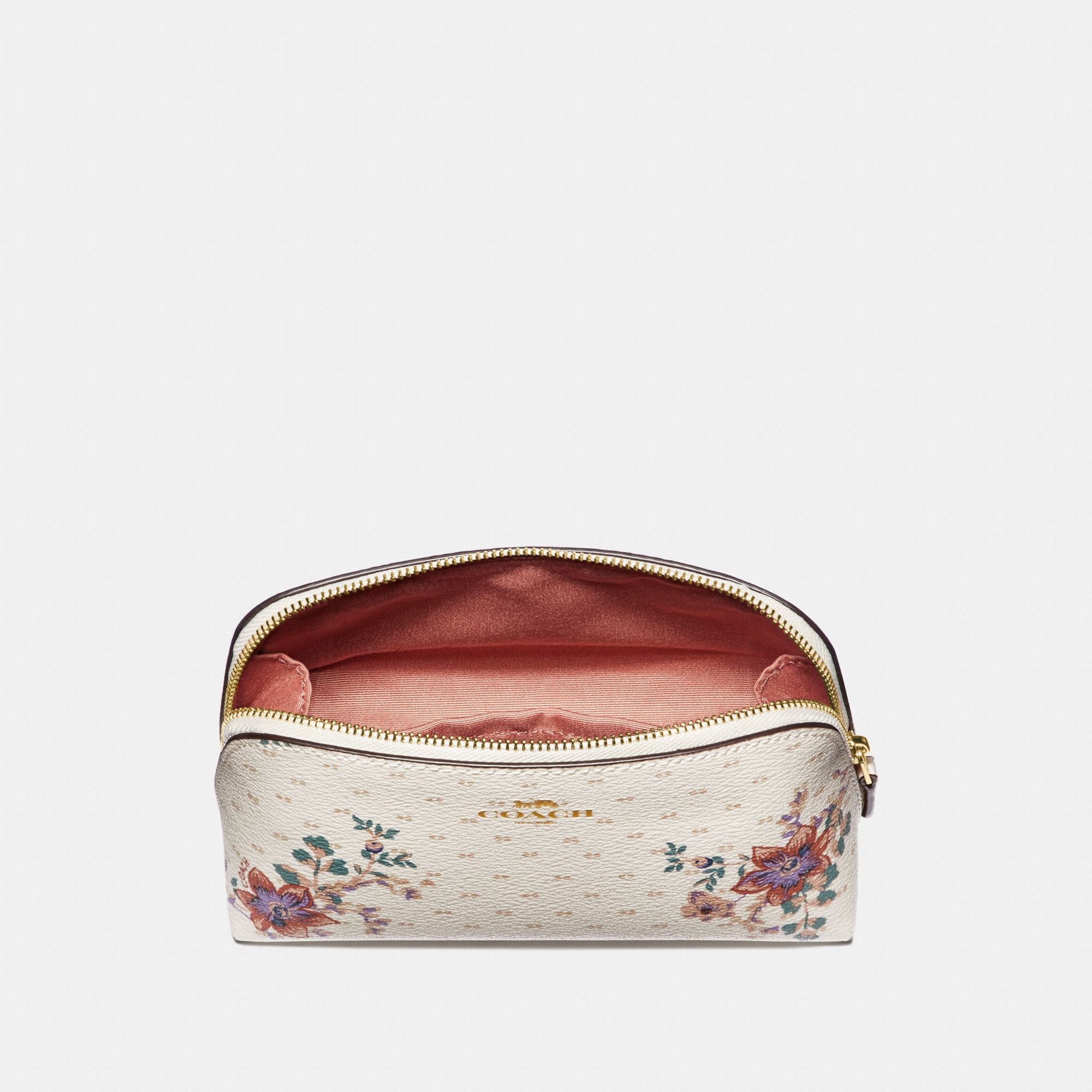 Coach Cosmetic Case 17 With Mini Magnolia Bouquet Print