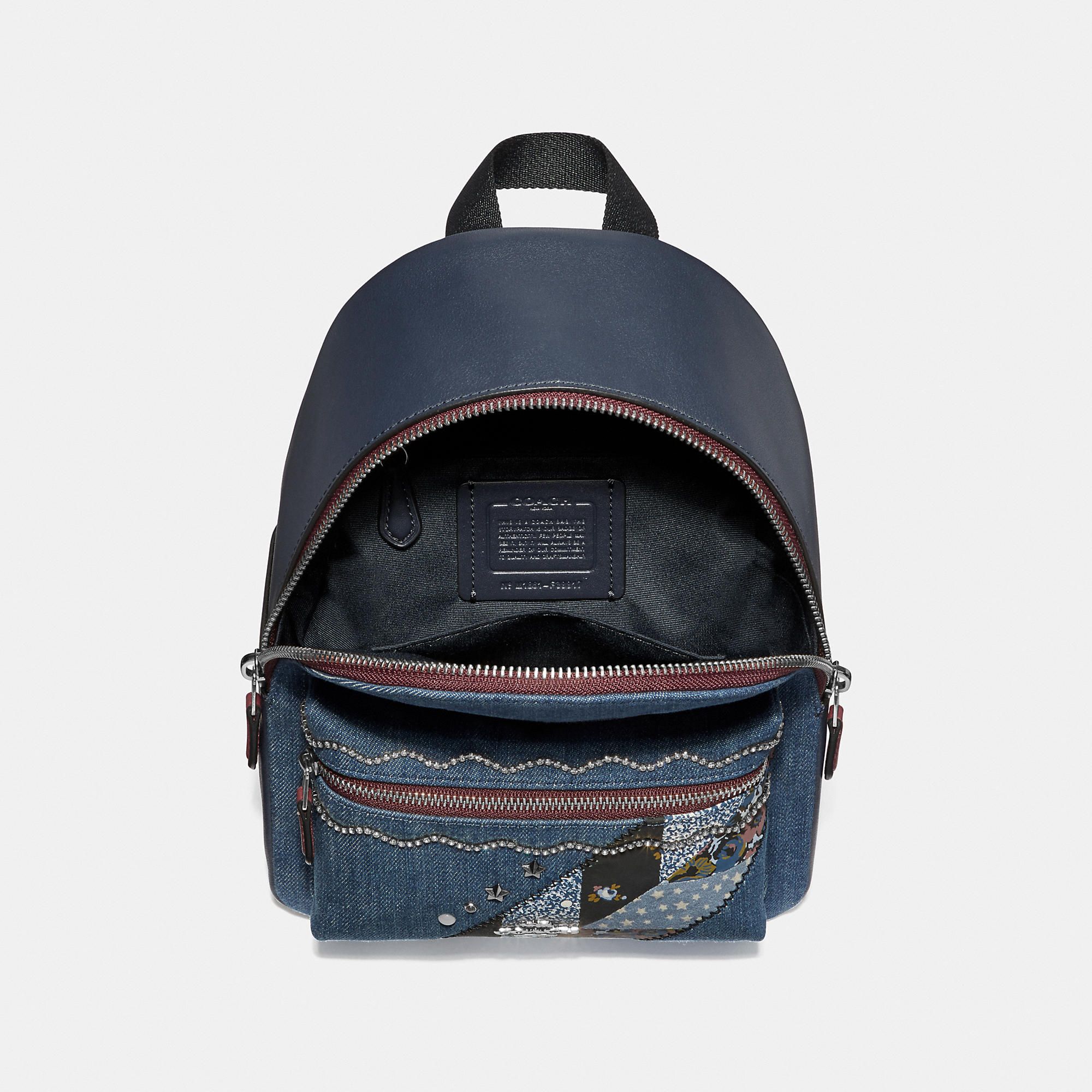 Coach Mini Charlie Backpack With Star Patchwork