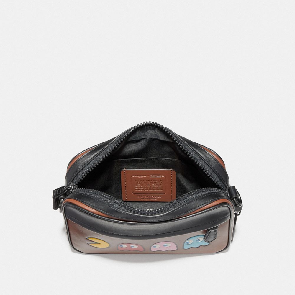 Coach Graham Crossbody With Pac-Man Motif - Saddle