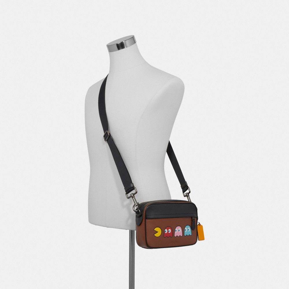 Coach Graham Crossbody With Pac-Man Motif - Saddle
