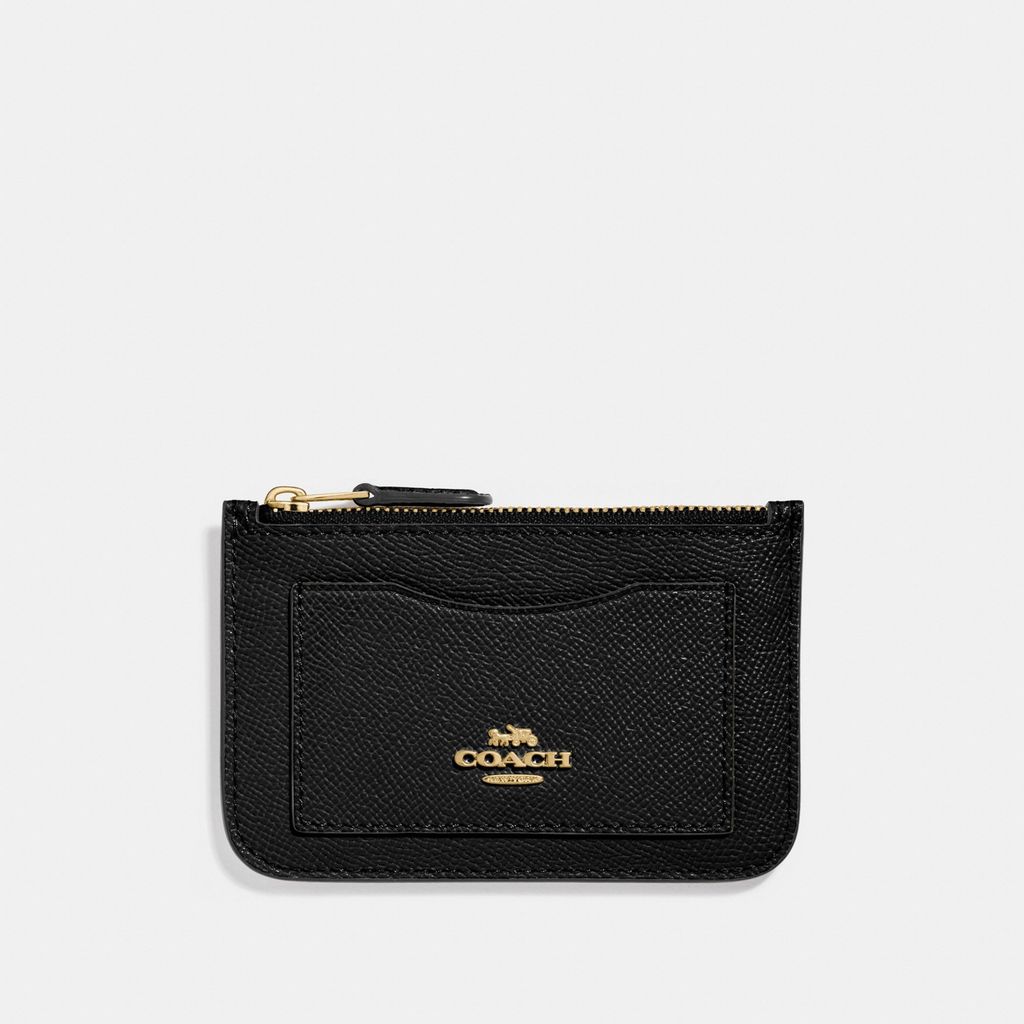 Coach Zip Top Card Case 'Black'