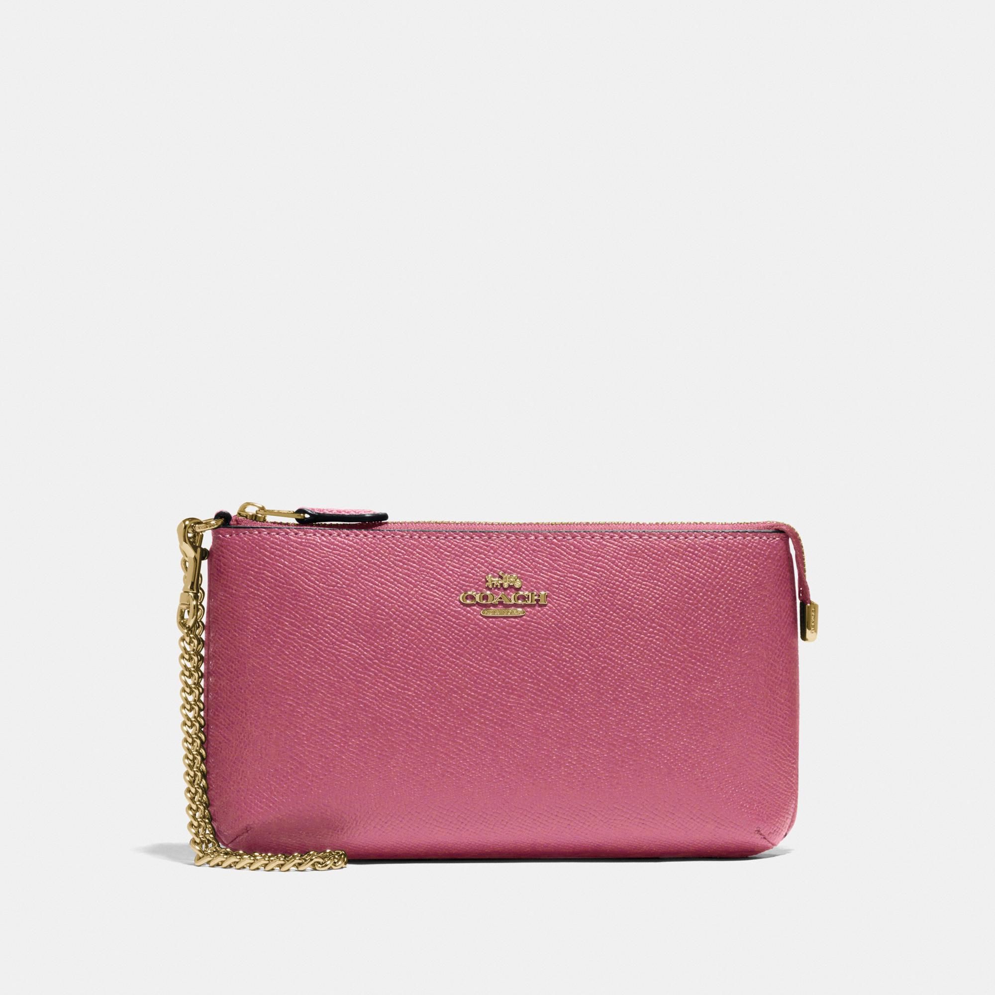 Coach Large Wristlet 'Rouge/Gold'