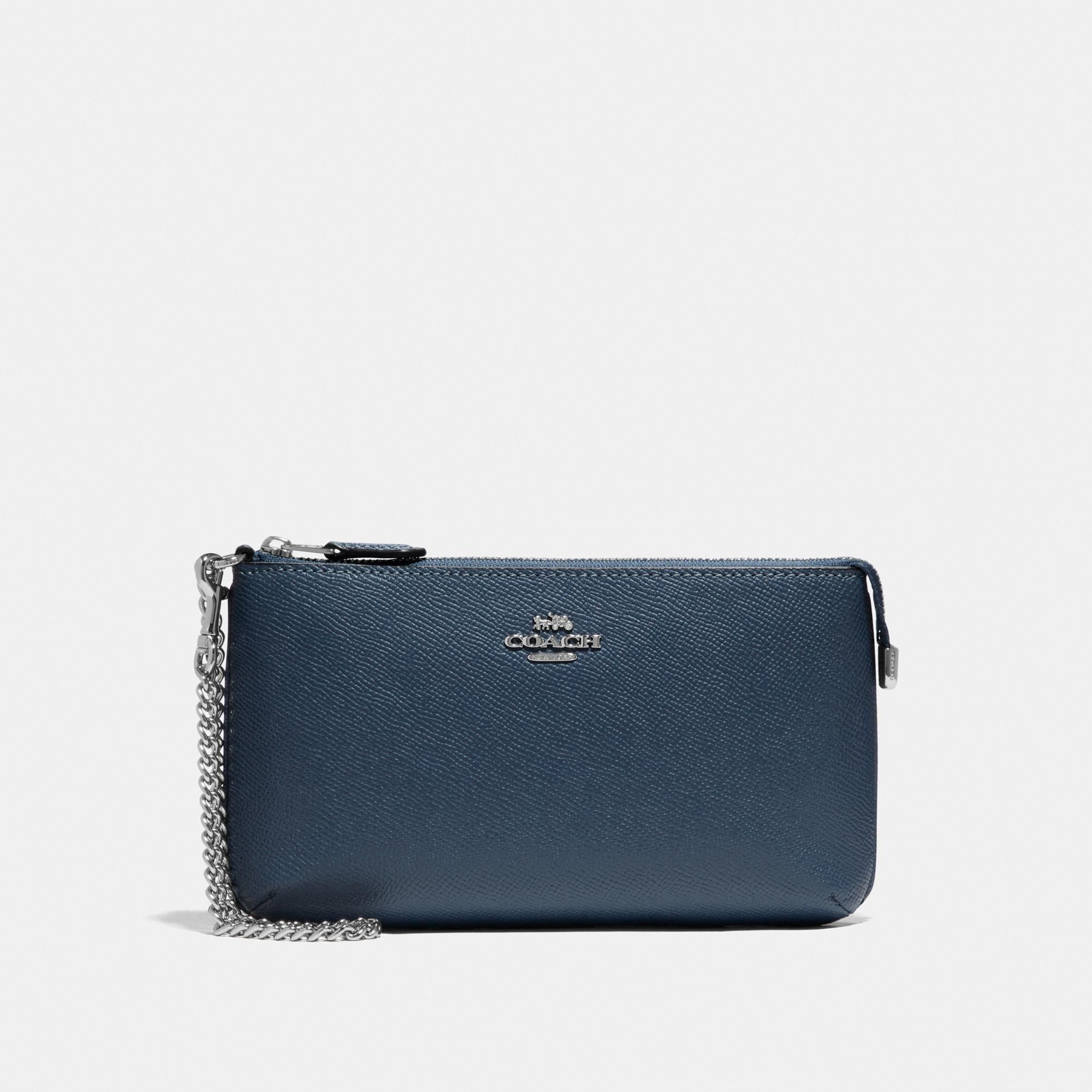 Coach Large Wristlet 'Denim/Silver'