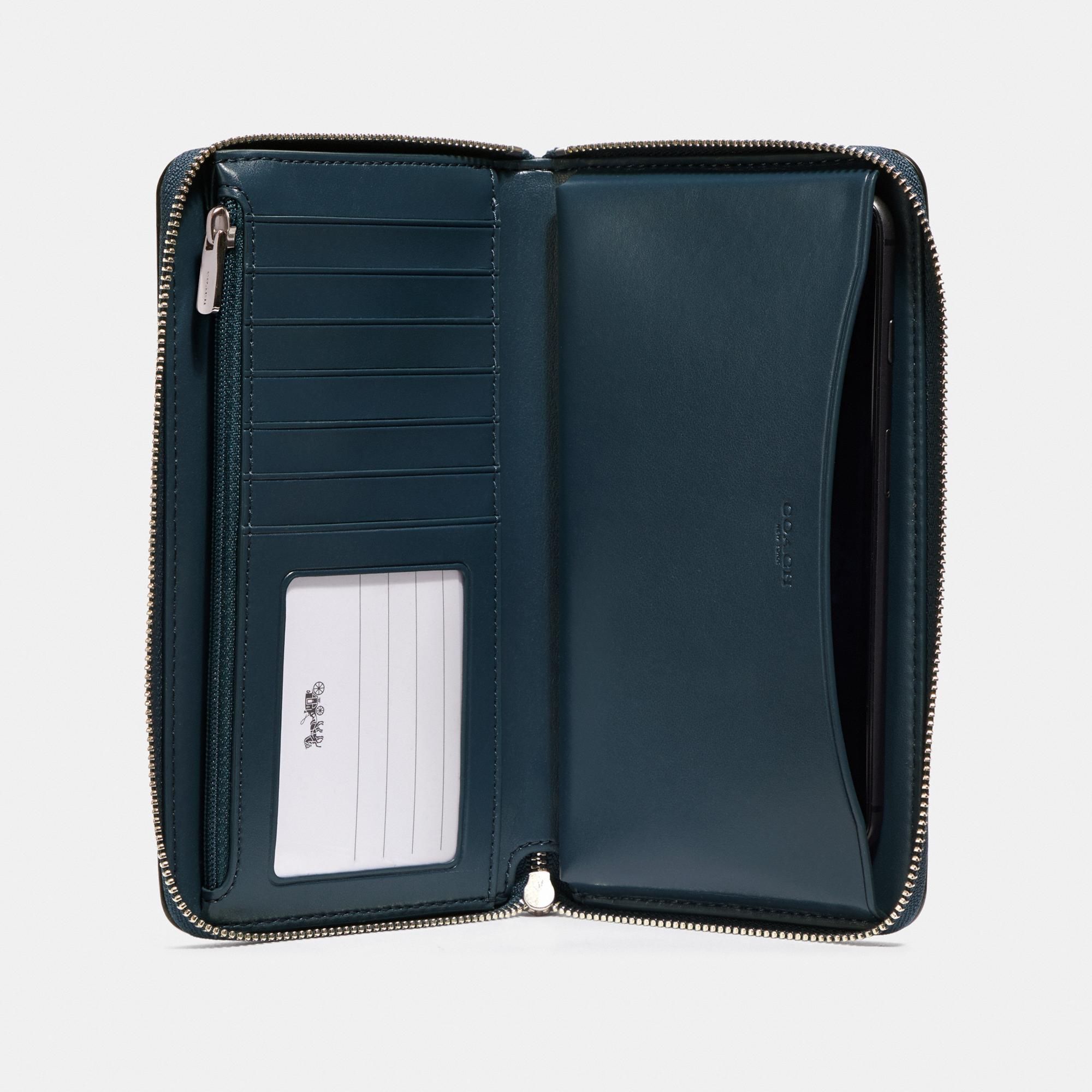 Coach Large Phone Wallet with Beach Umbrella Print