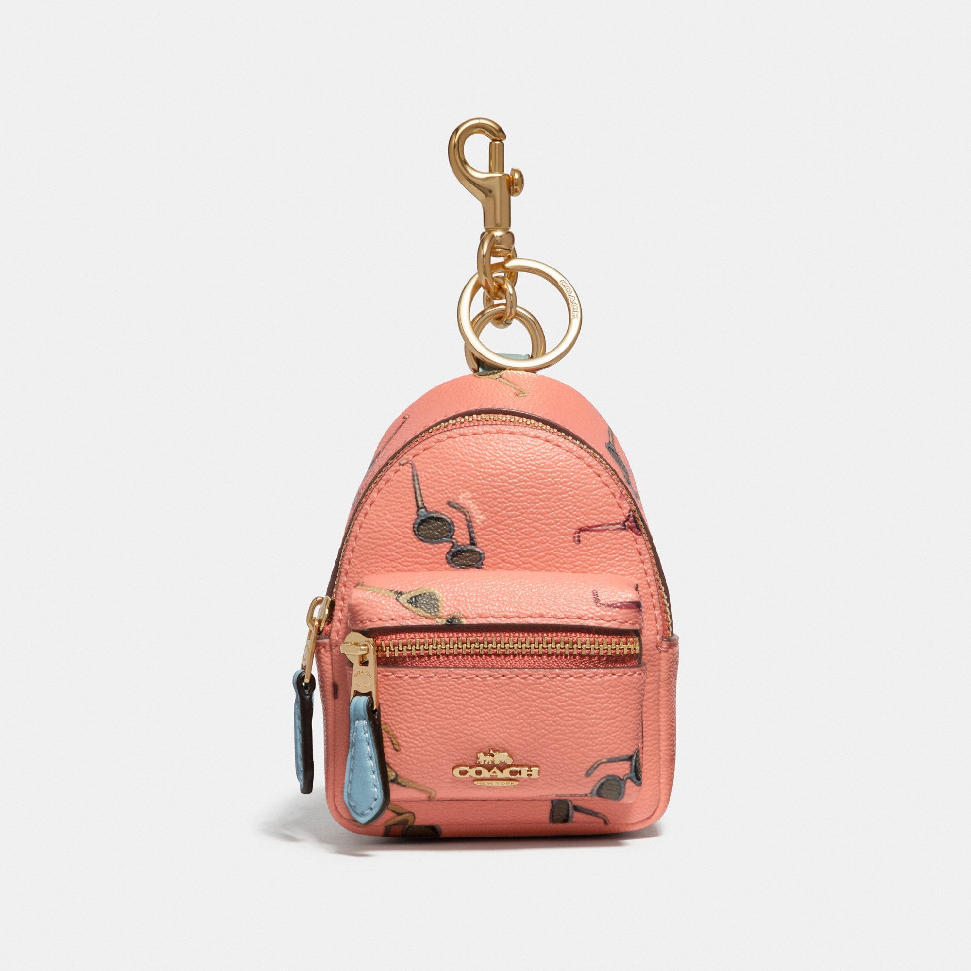 Coach Backpack Coin Case With Sunglasses Print