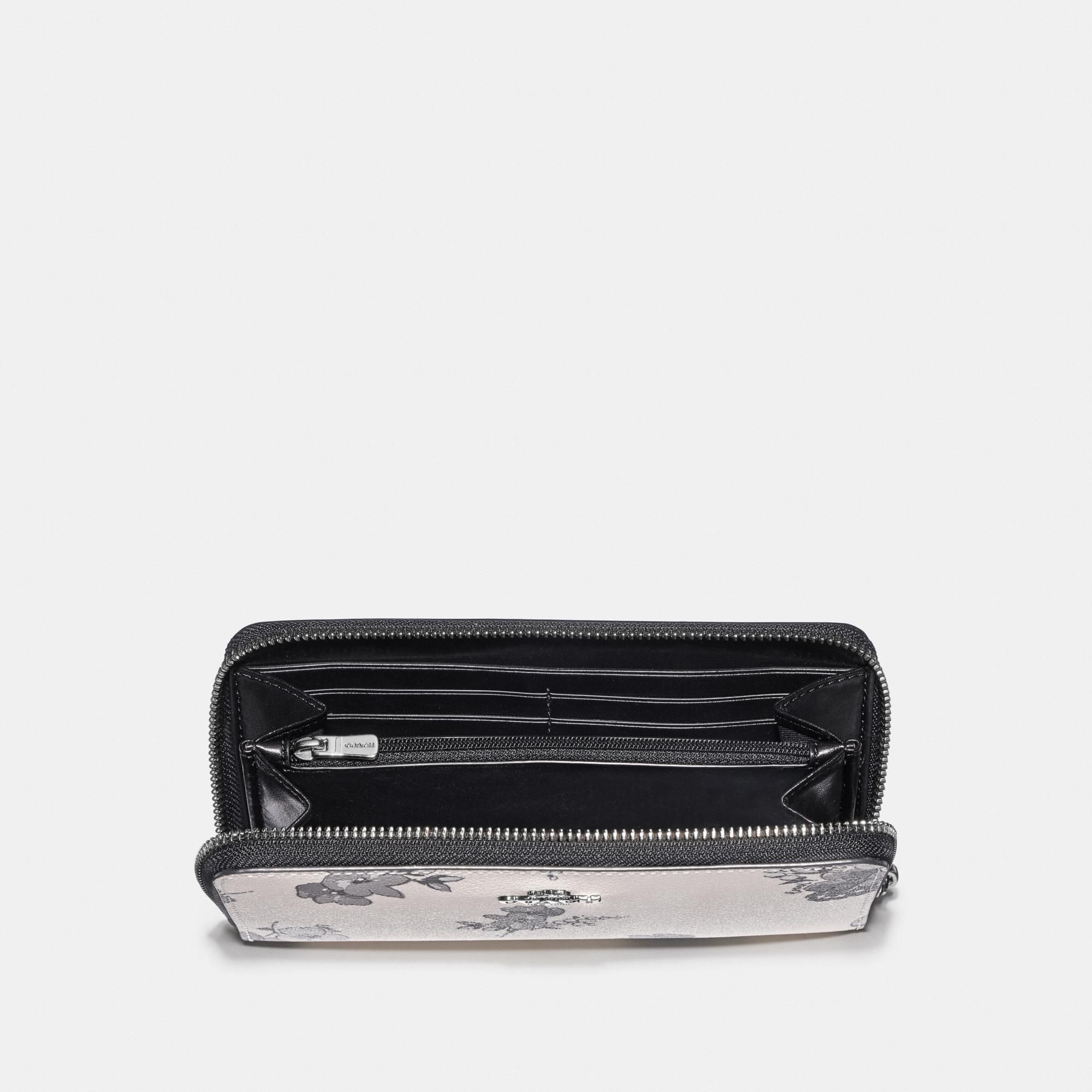 Coach Accordion Zip Wallet with Fairy Tale Floral Print