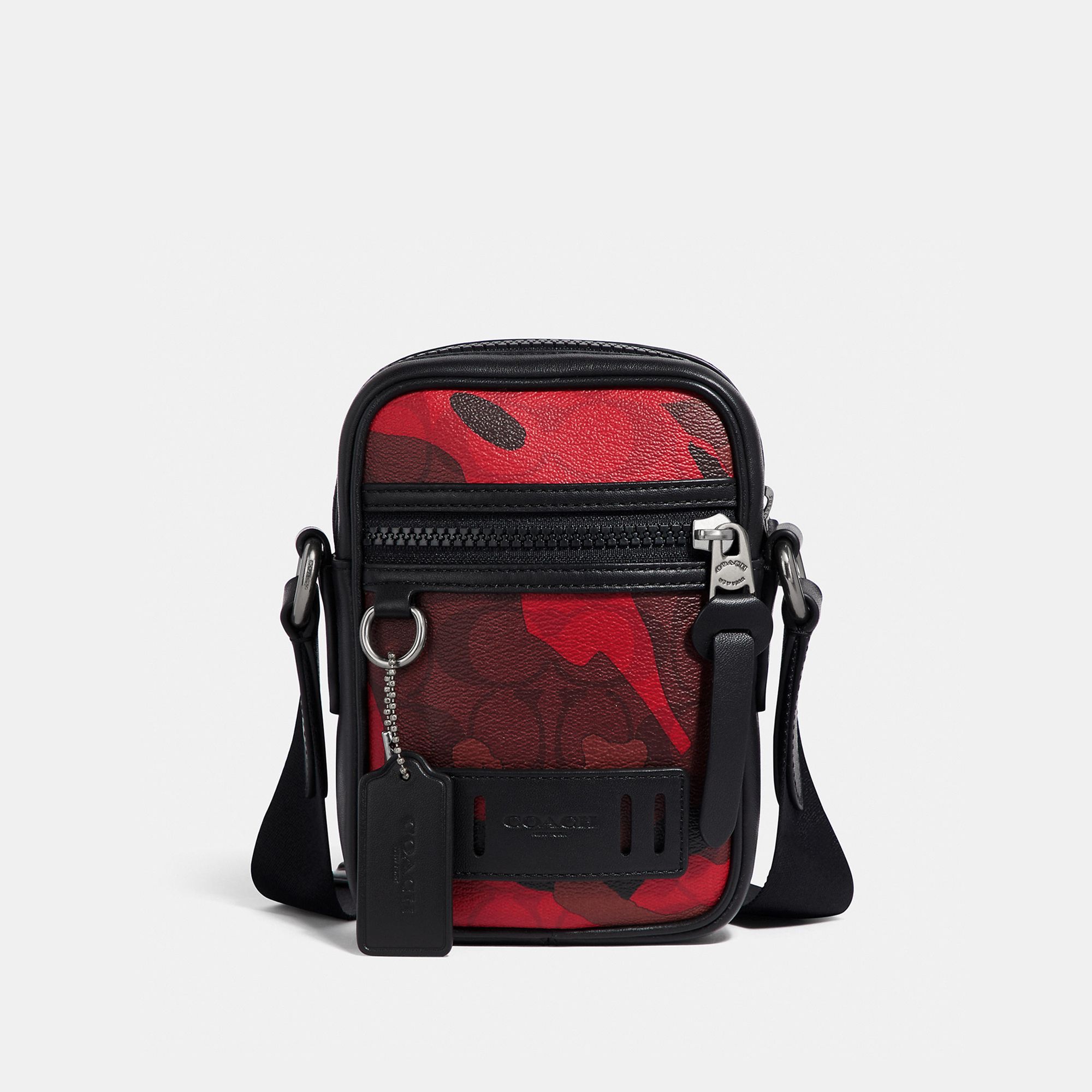 Coach Terrain Crossbody In Signature Canvas With Camo Print 'Oxblood'