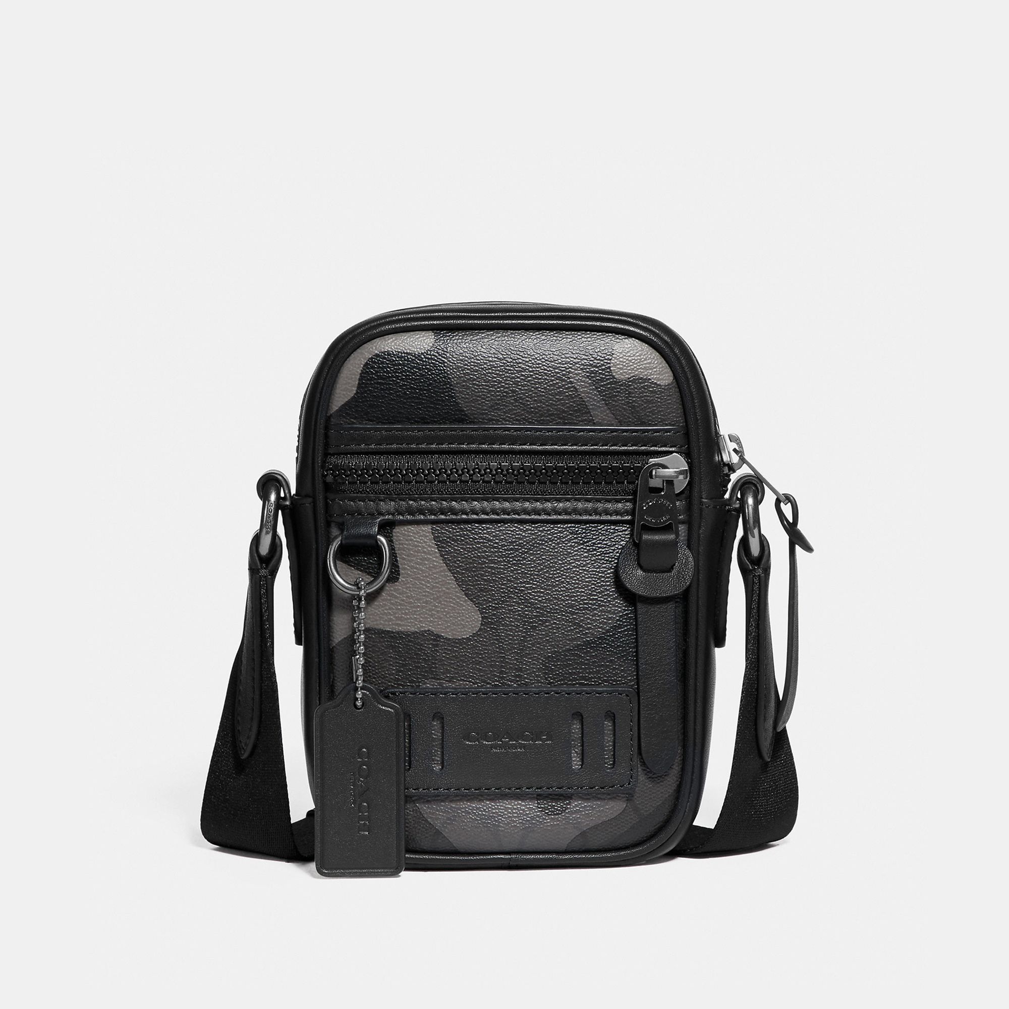 Coach Terrain Crossbody In Signature Canvas With Camo Print 'Grey'