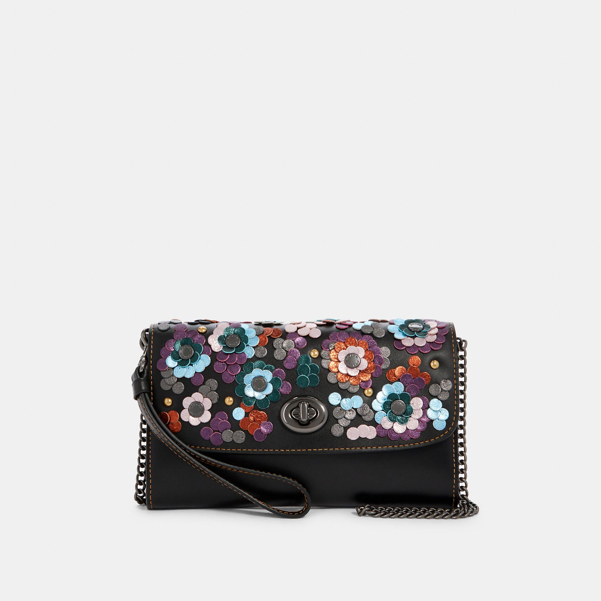 Coach Chain Crossbody With Leather Sequins