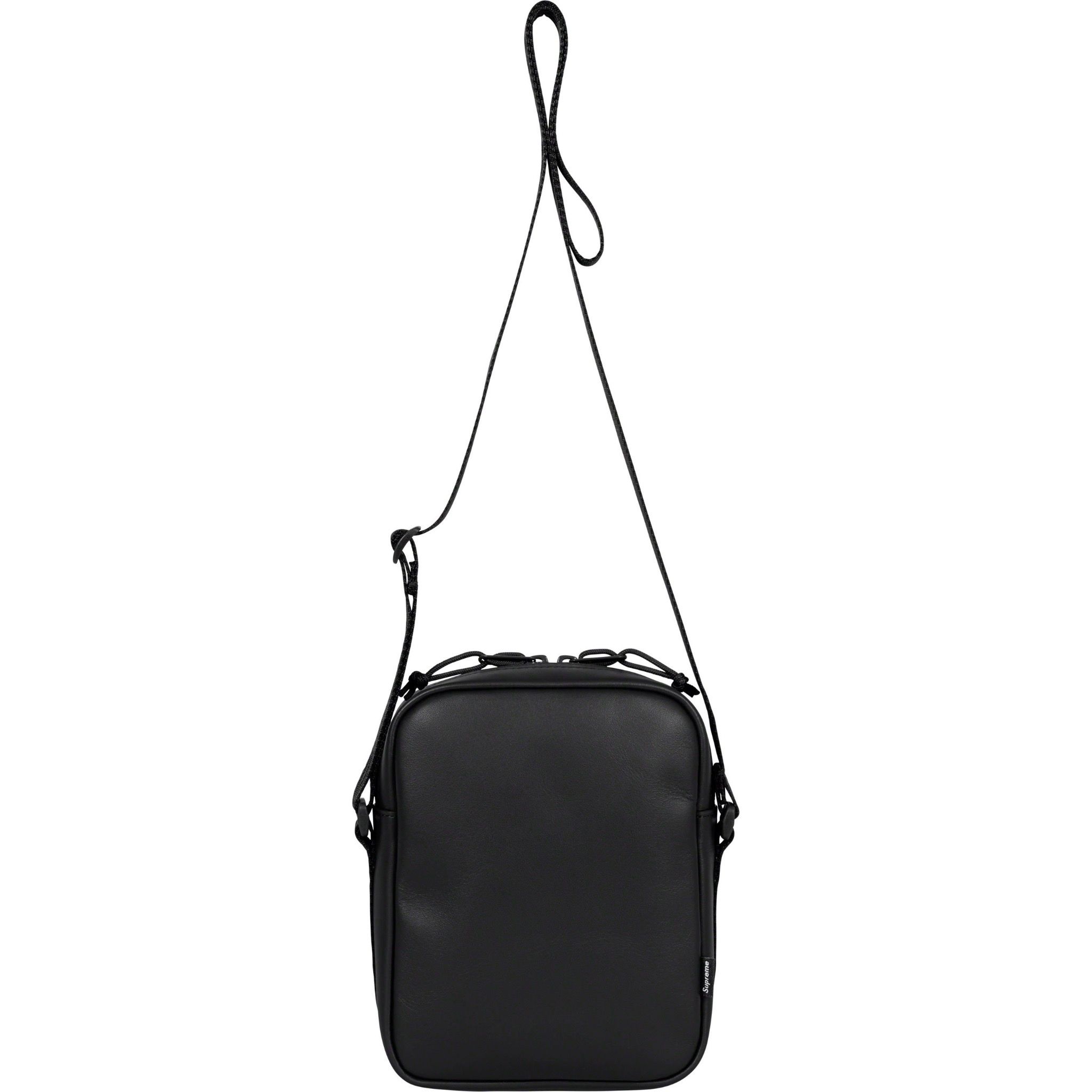 Supreme Leather Shoulder Bag - Black