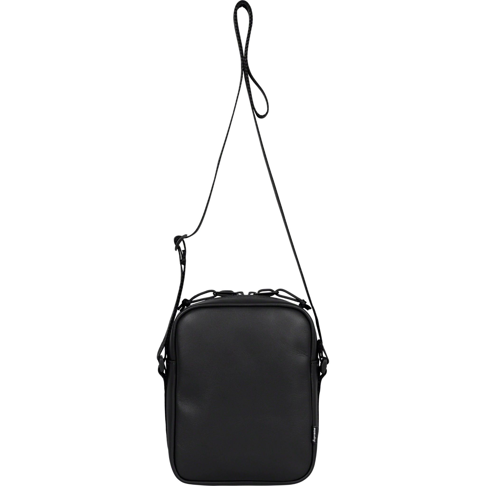  Supreme Leather Shoulder Bag - Black 