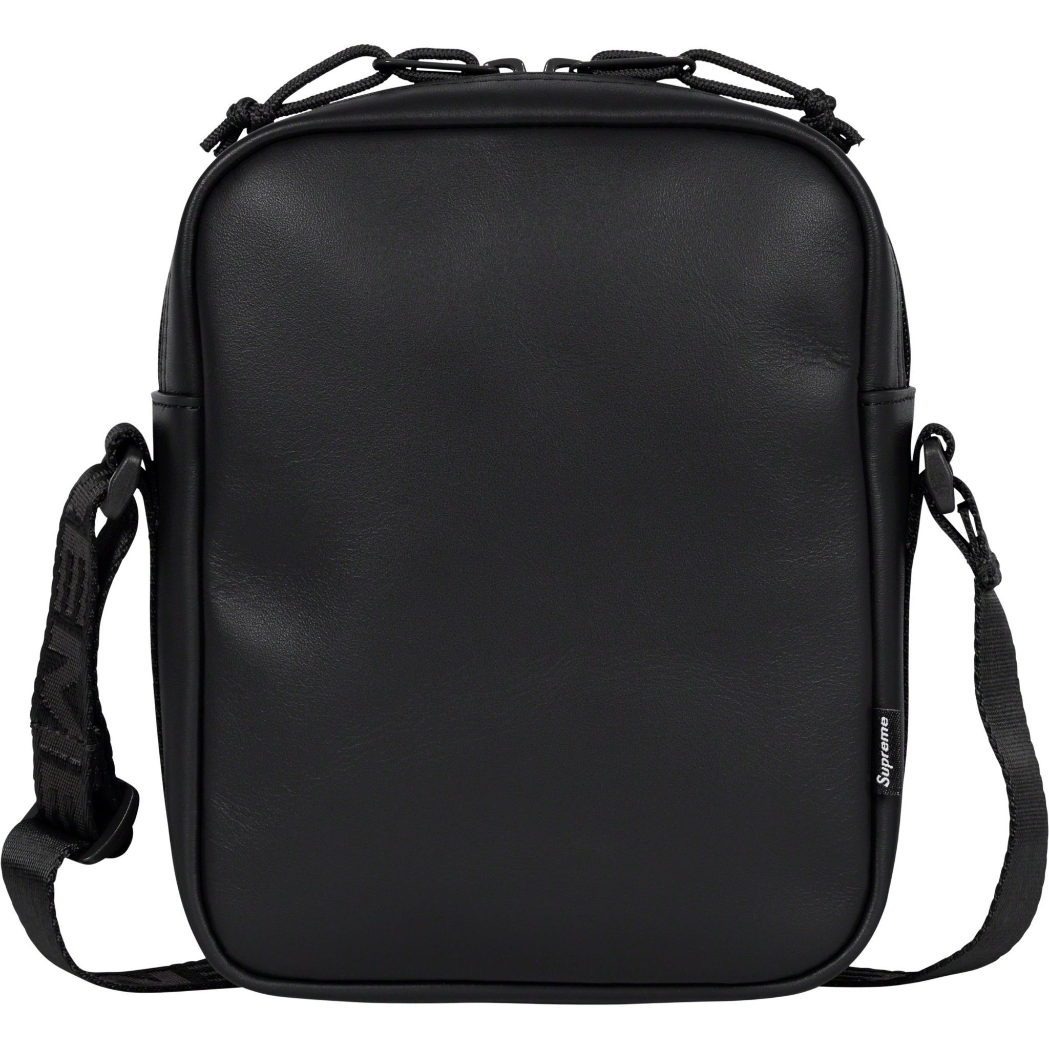  Supreme Leather Shoulder Bag - Black 