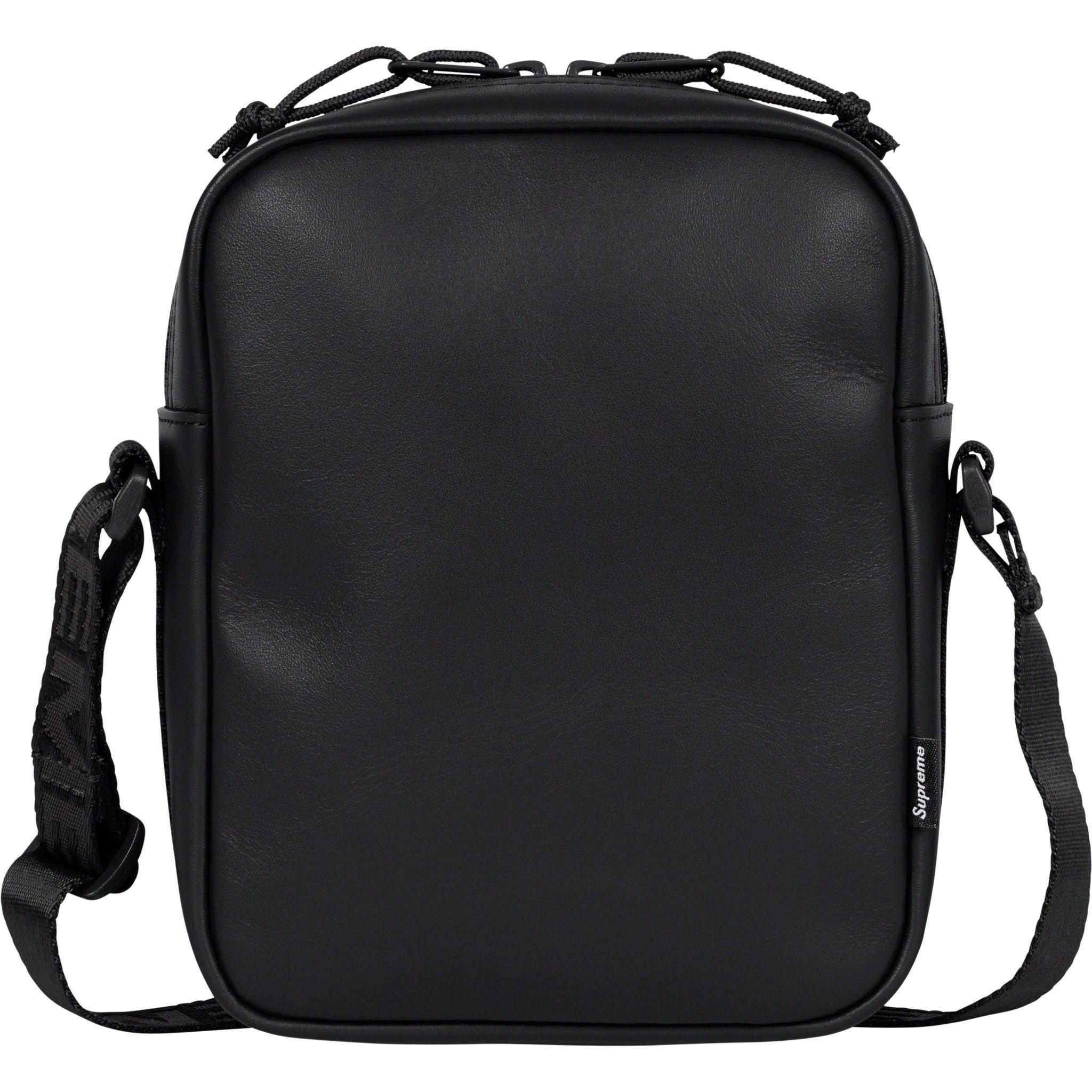Supreme Leather Shoulder Bag - Black