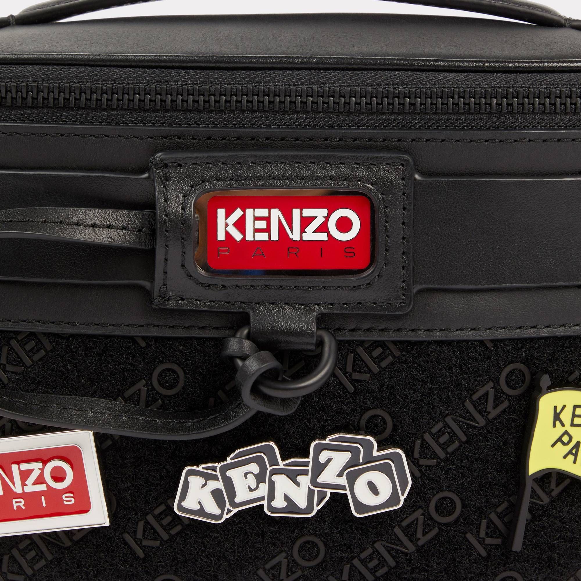  KENZO Jungle Leather Belt Bag - Black 