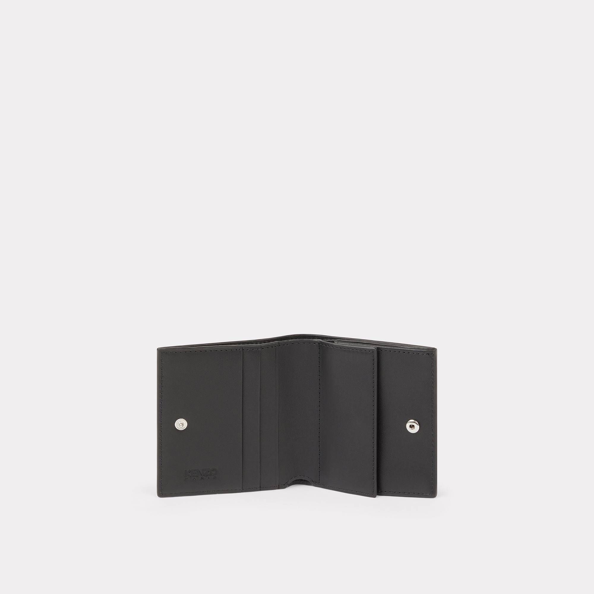  KENZO 'Varsity Jungle' Leather Mini Wallet - Black 