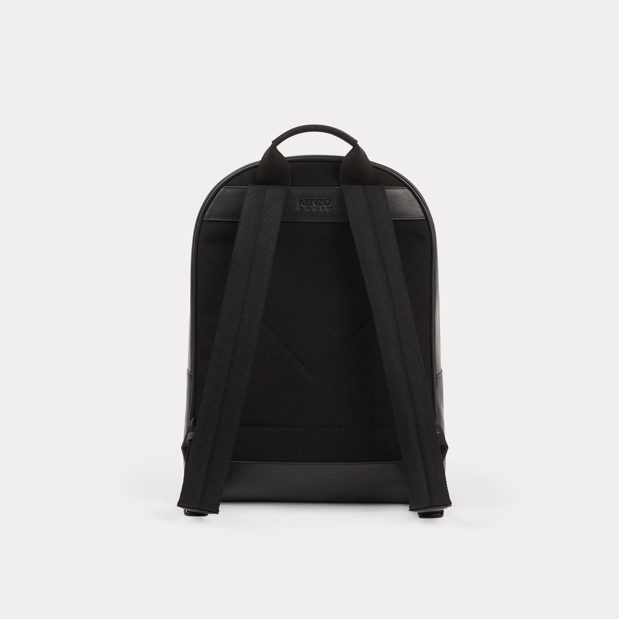  KENZO 'Boke Flower' Crest Leather Backpack - Black 