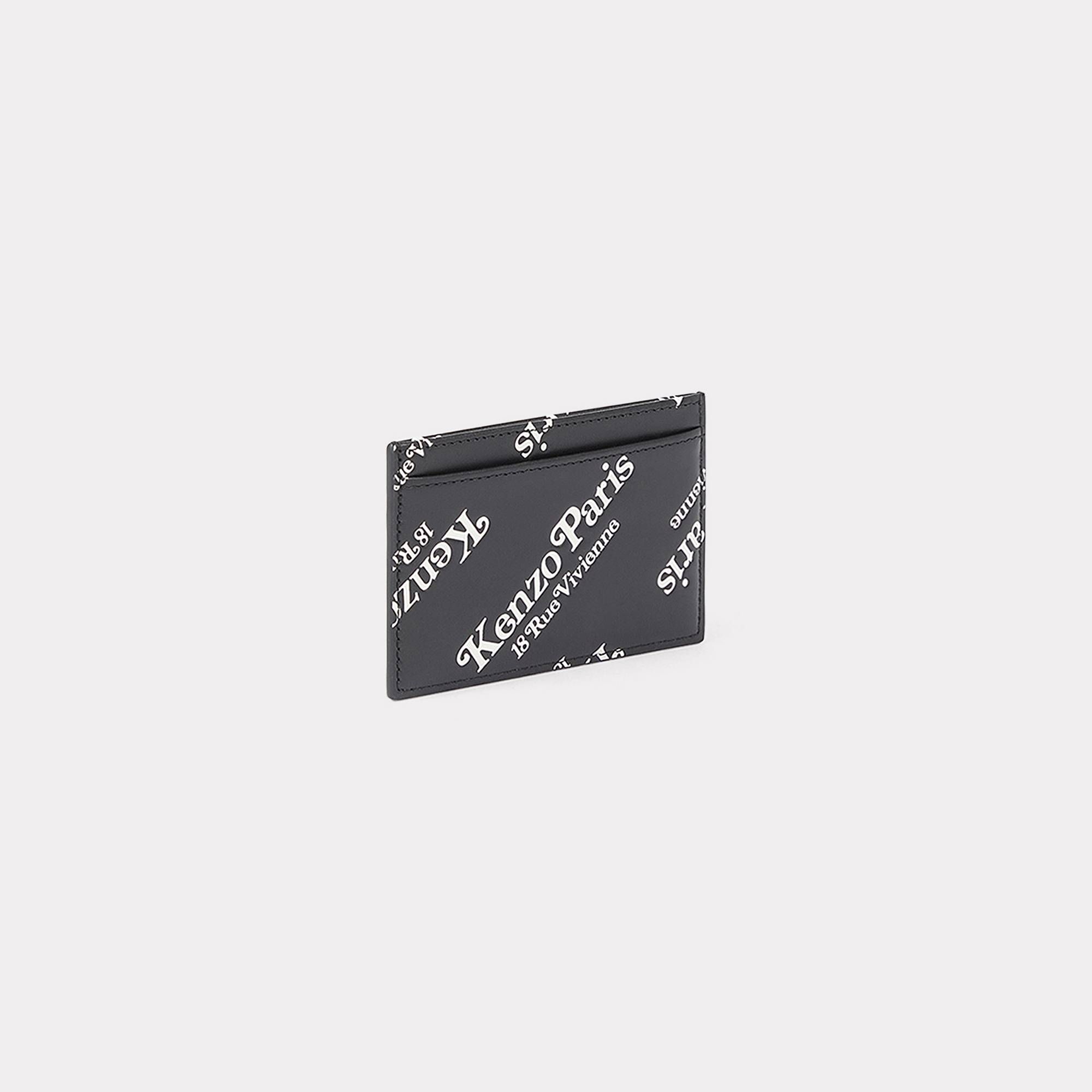 'KENZOGRAM' Leather Card Holder - Black