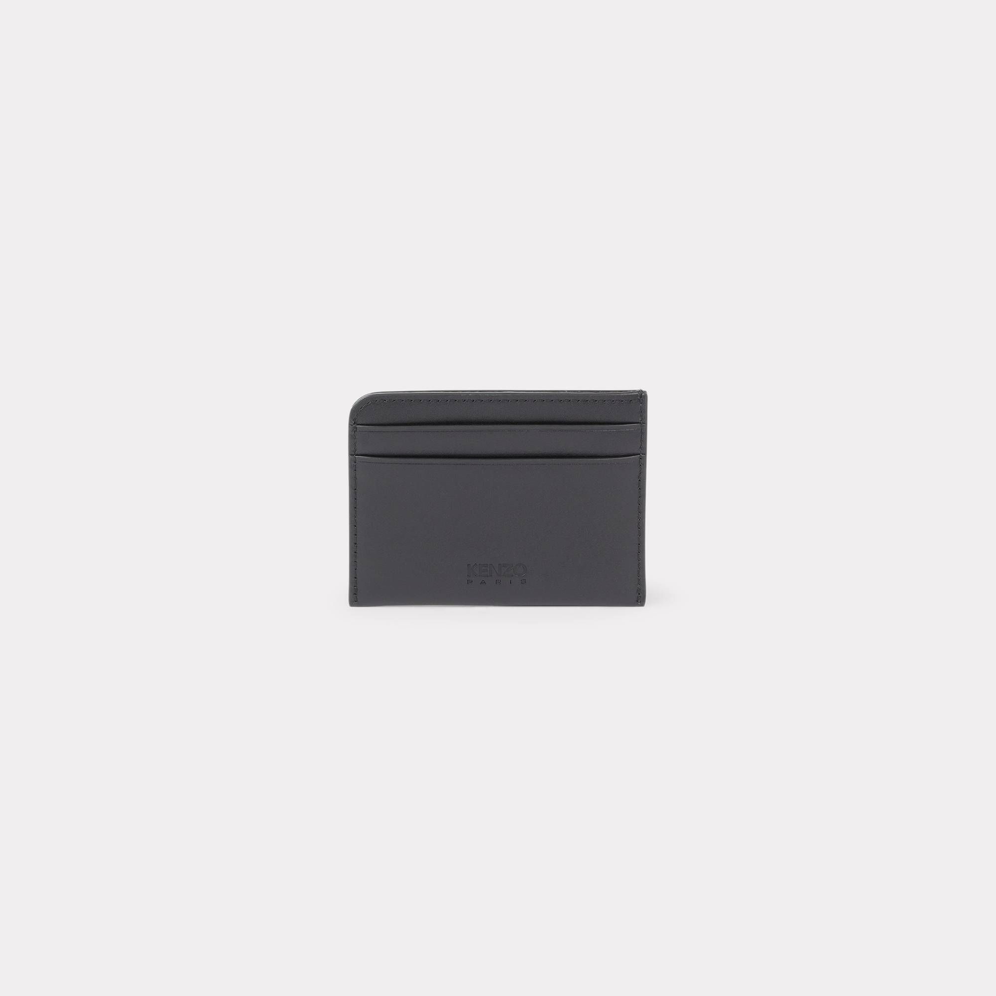 KENZO Tiger 'Varsity Jungle' Leather Card Holder - Black