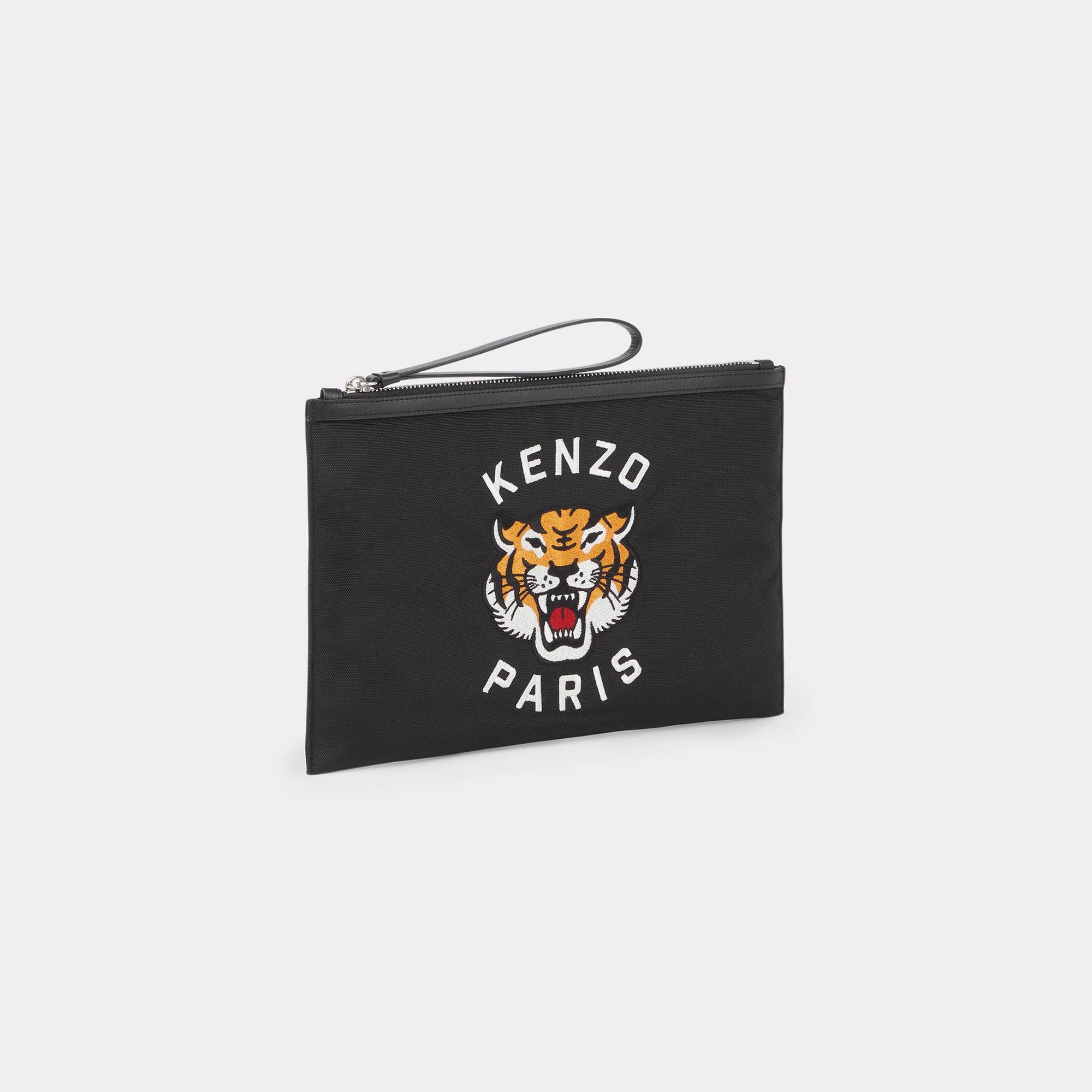  KENZO Tiger 'Varsity Jungle' Large Clutch - Black 