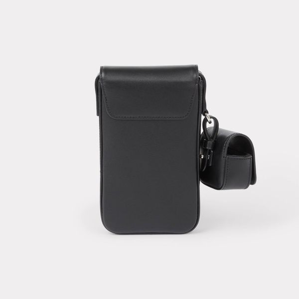  'KENZO Emboss' Leather Phone Case - Black 