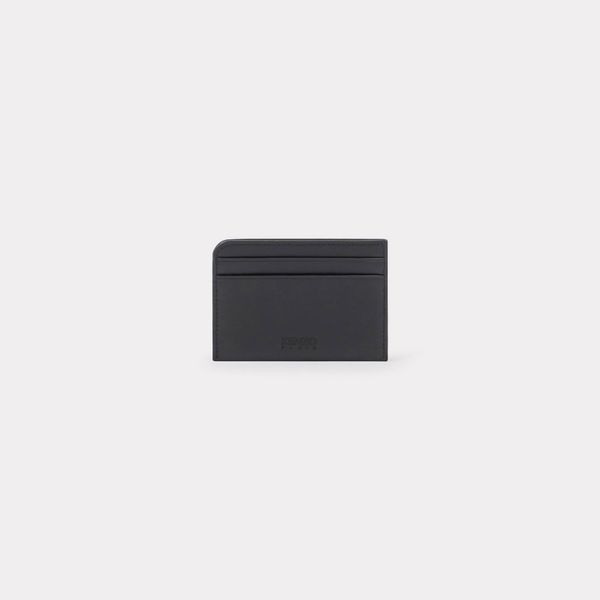  'KENZO Stamp' Leather Card Holder - Black 