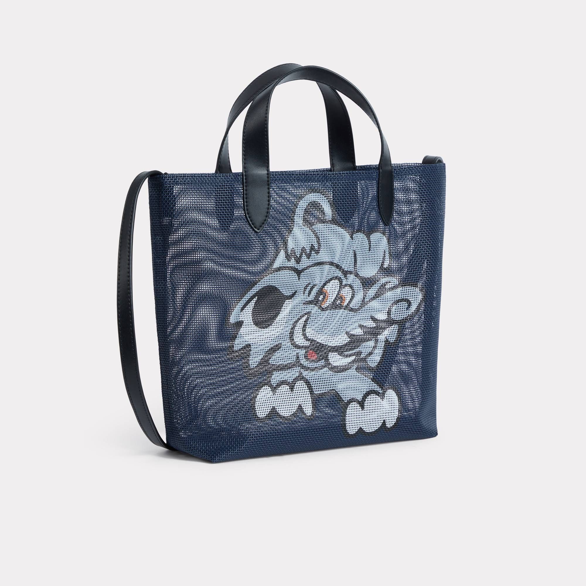 'KENZO Play' Small Tote Bag In Mesh - Navy Blue