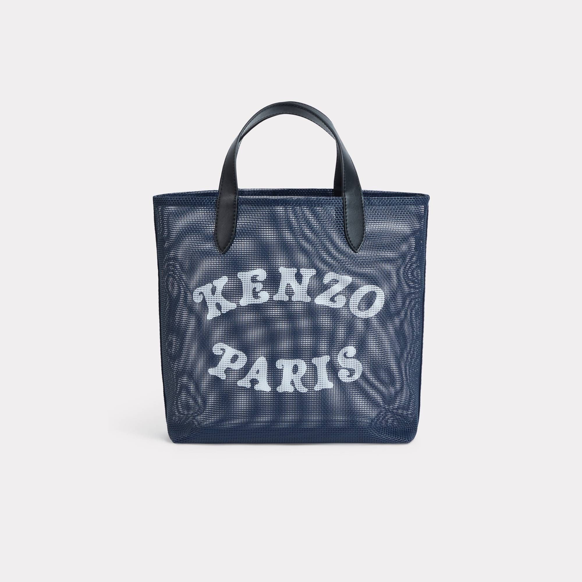 'KENZO Play' Small Tote Bag In Mesh - Navy Blue