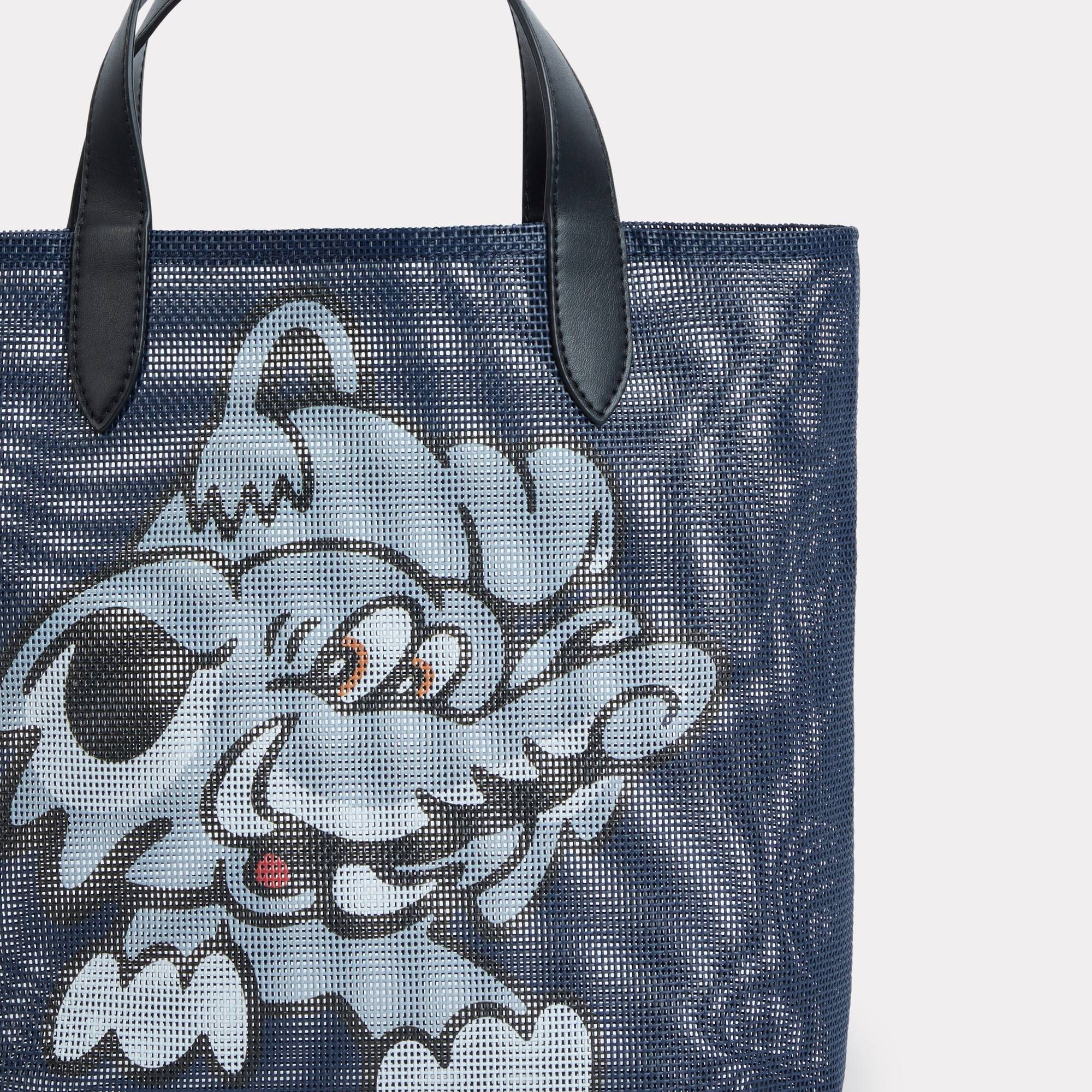 'KENZO Play' Small Tote Bag In Mesh - Navy Blue
