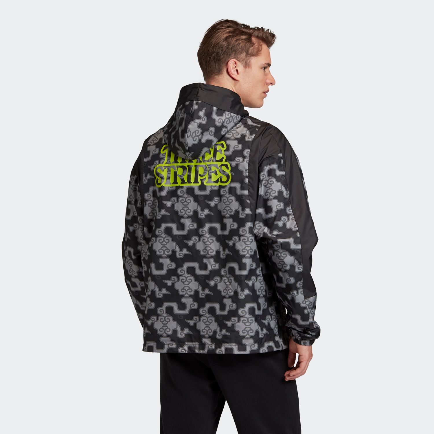 adidas Cloud Print Windbreaker - Black