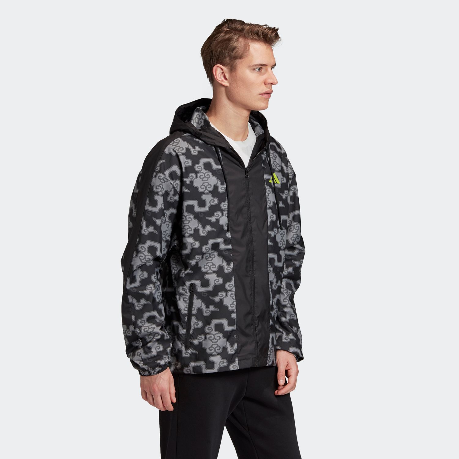 adidas Cloud Print Windbreaker - Black
