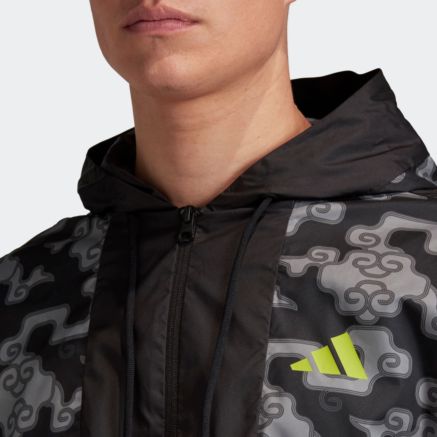 adidas Cloud Print Windbreaker - Black