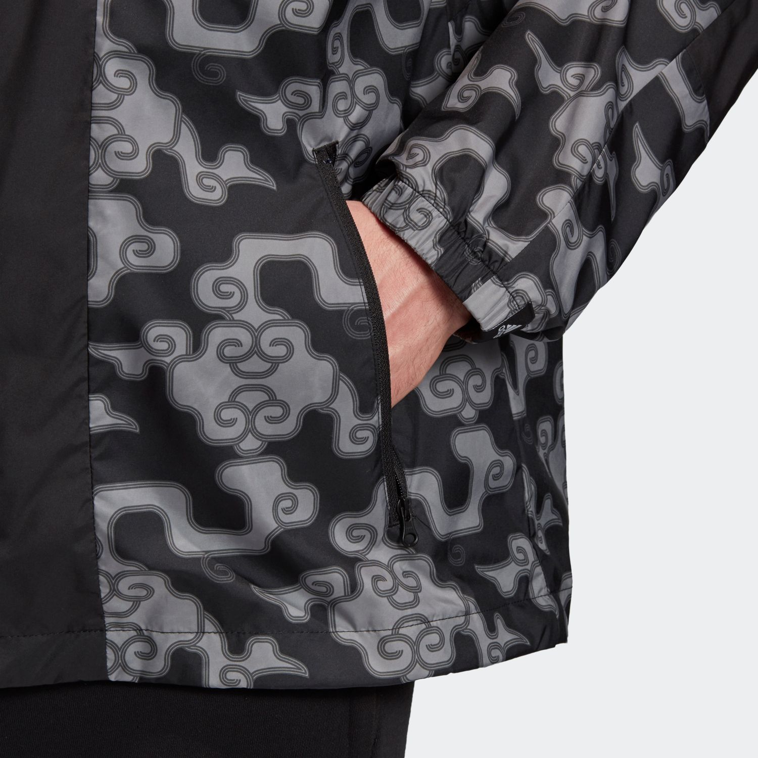 adidas Cloud Print Windbreaker - Black