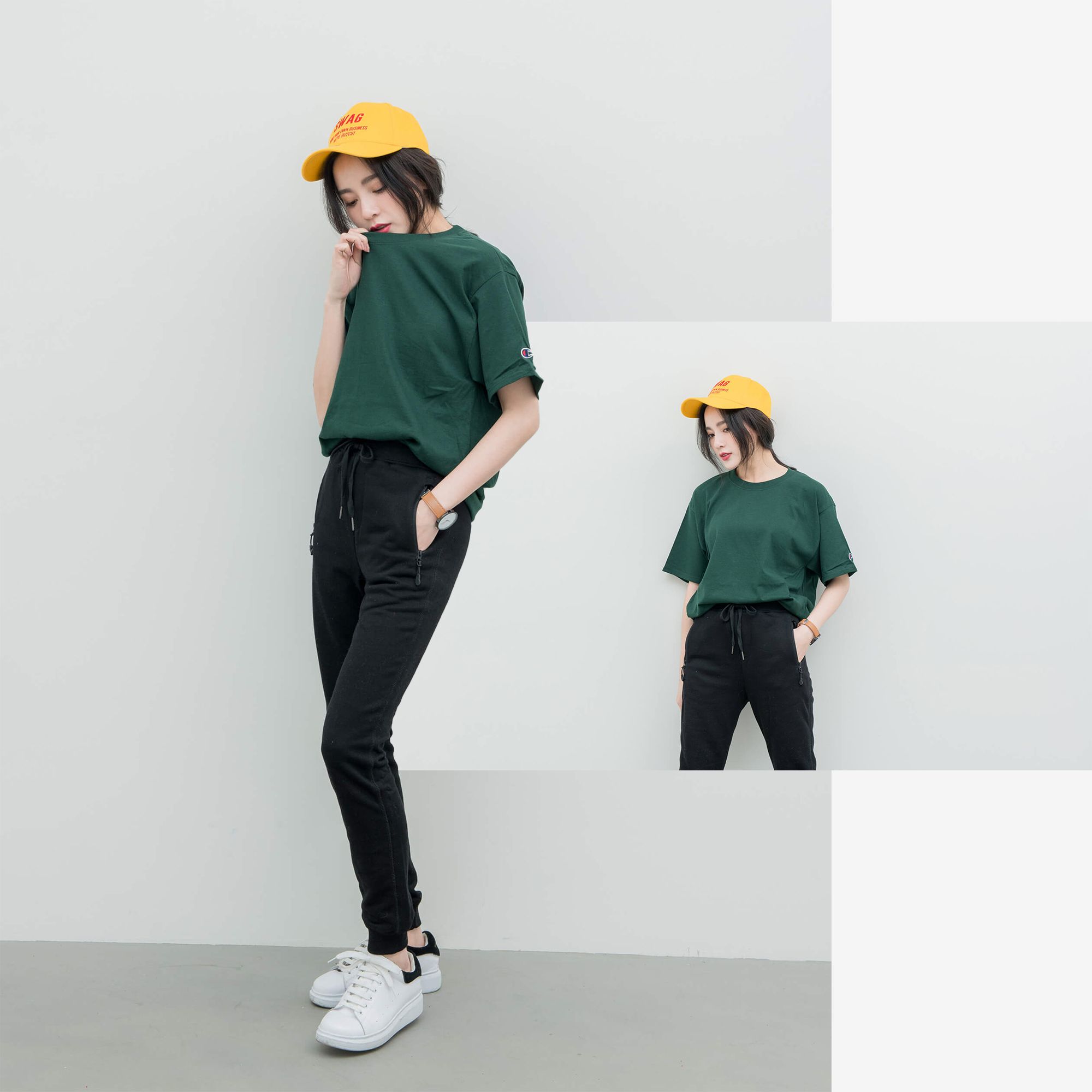 Champion T425 T-Shirt 'Green'