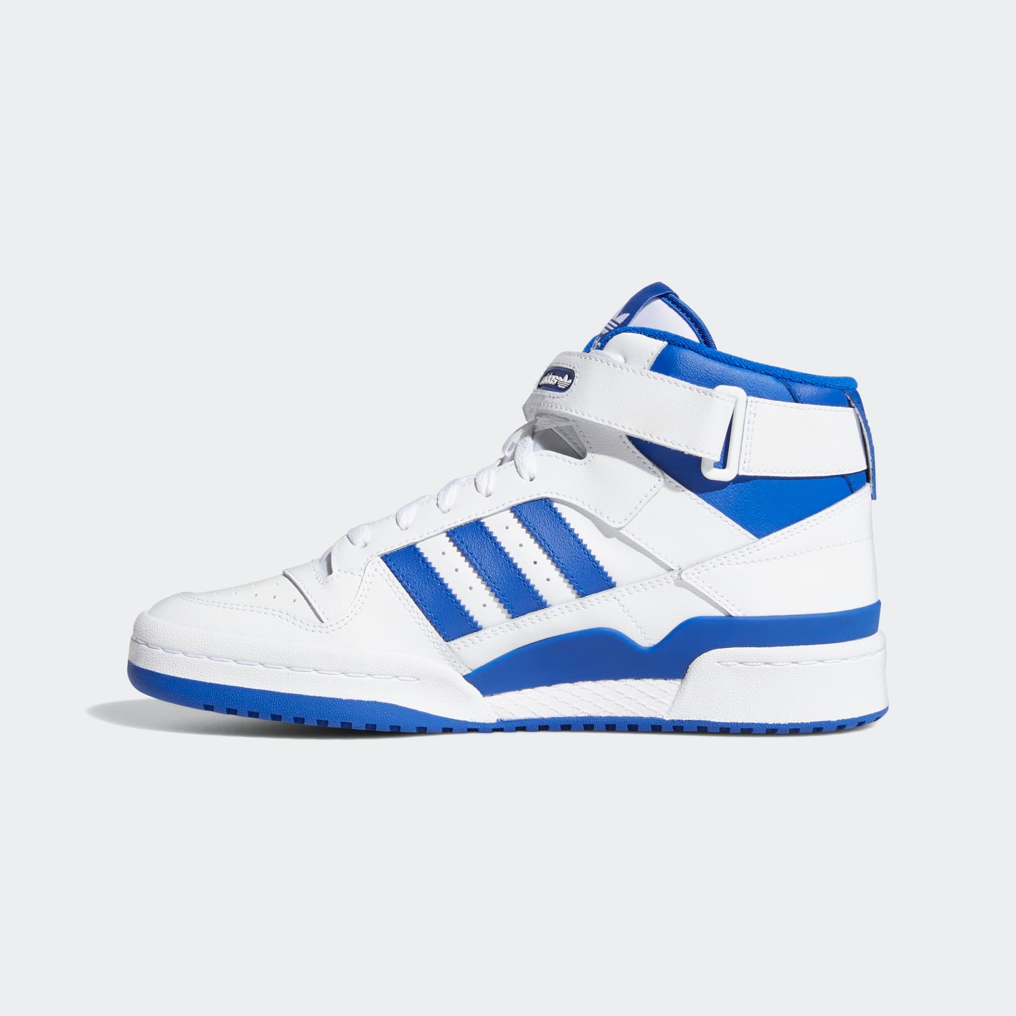  adidas Forum Mid - White / Royal Blue 