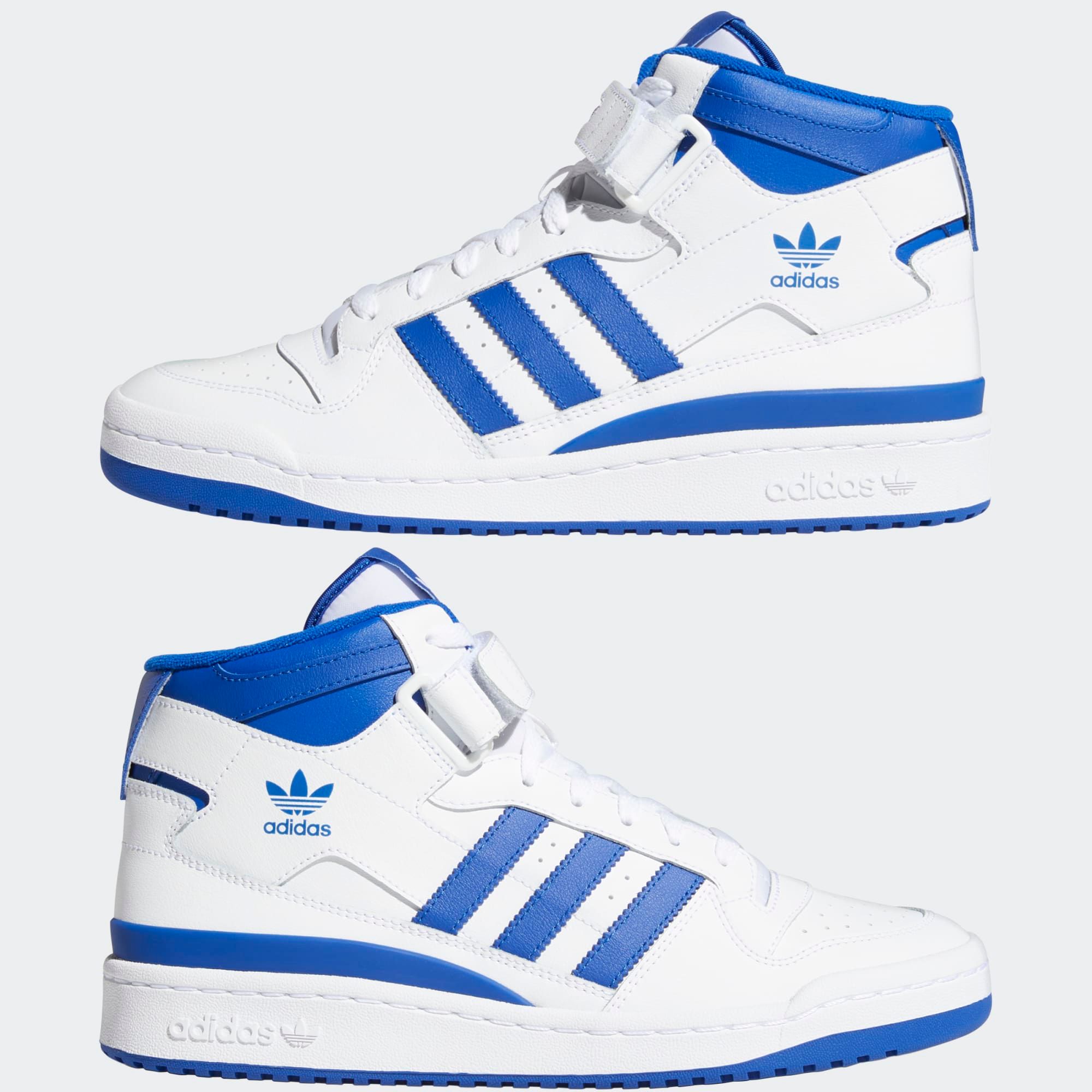  adidas Forum Mid - White / Royal Blue 