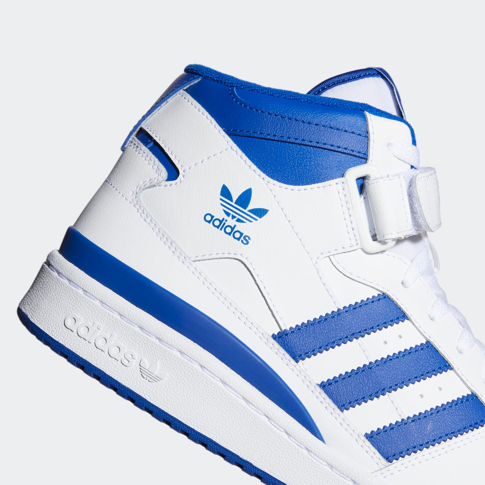  adidas Forum Mid - White / Royal Blue 