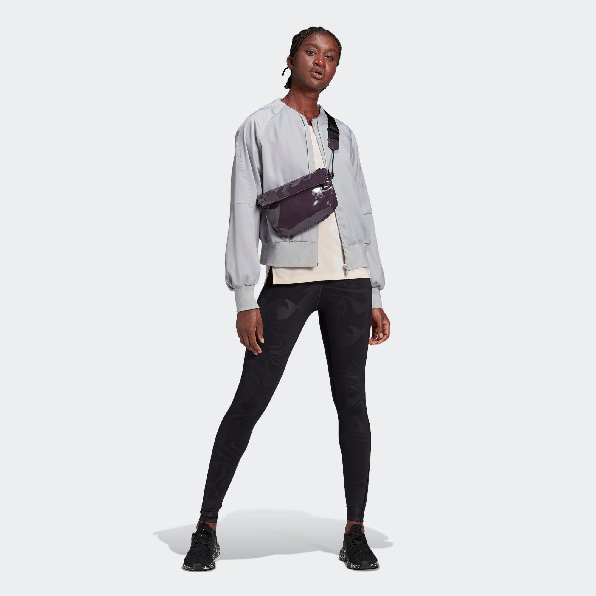 adidas Glam On Bomber Jacket - Grey Two