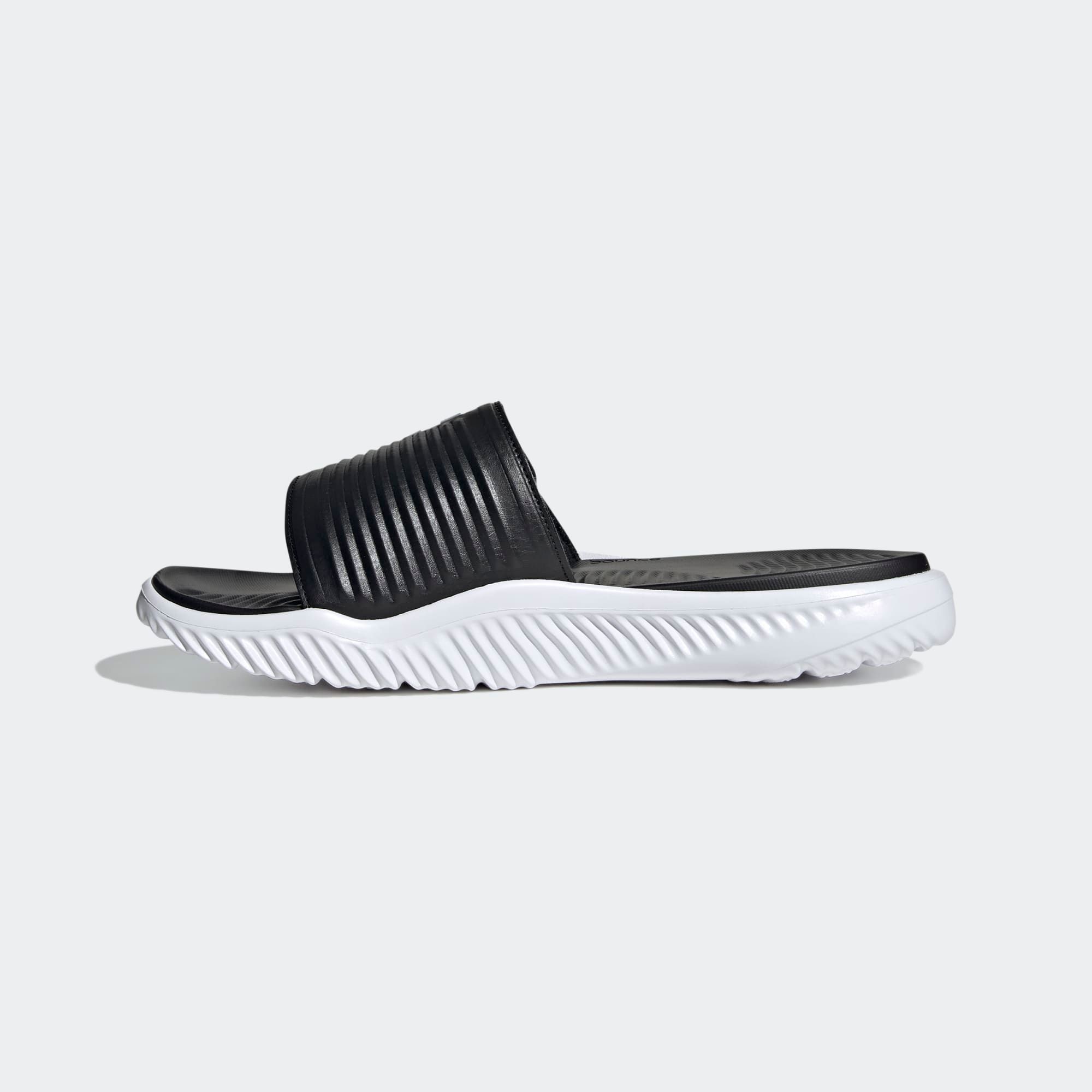  adidas Alphabounce Slides - Black / White 