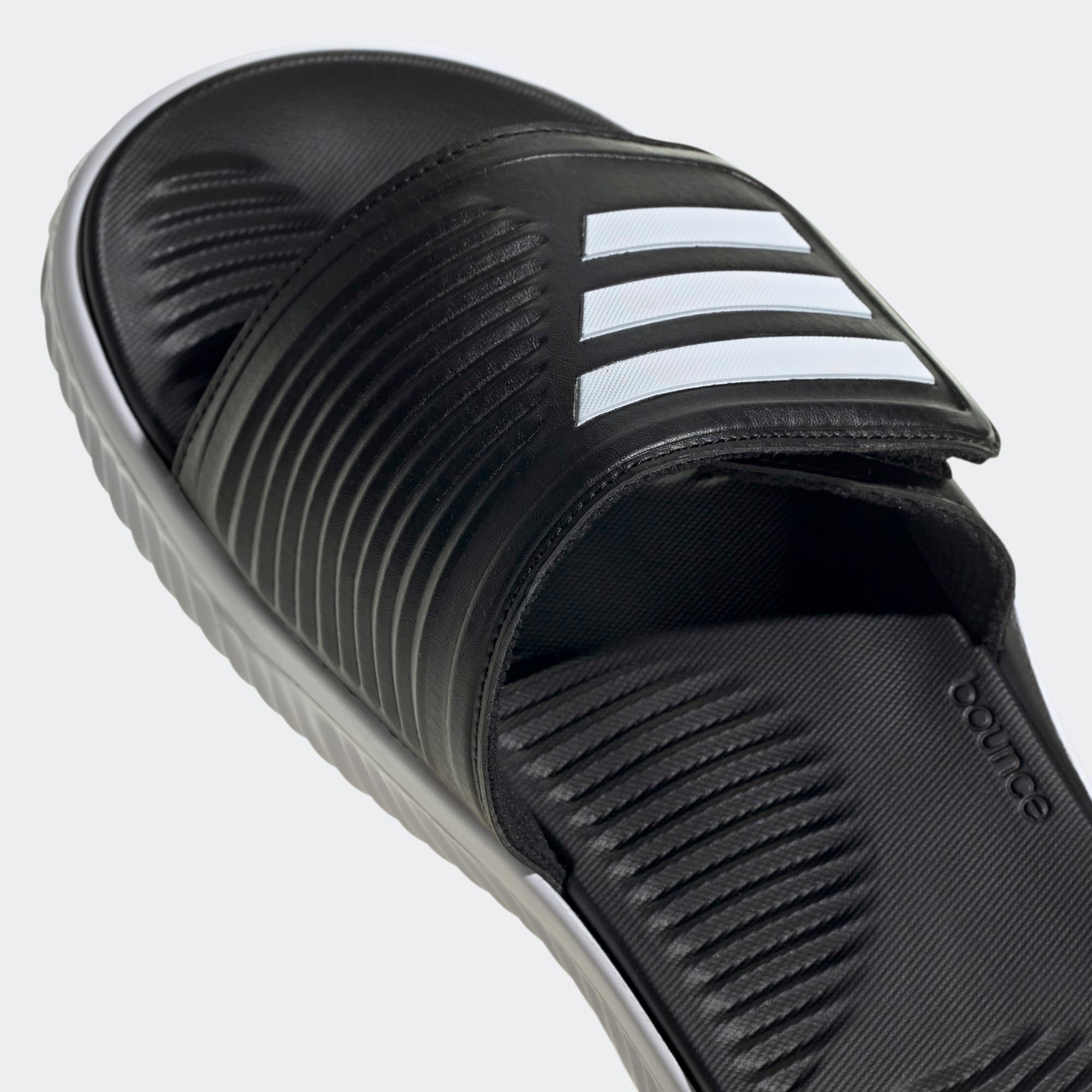  adidas Alphabounce Slides - Black / White 