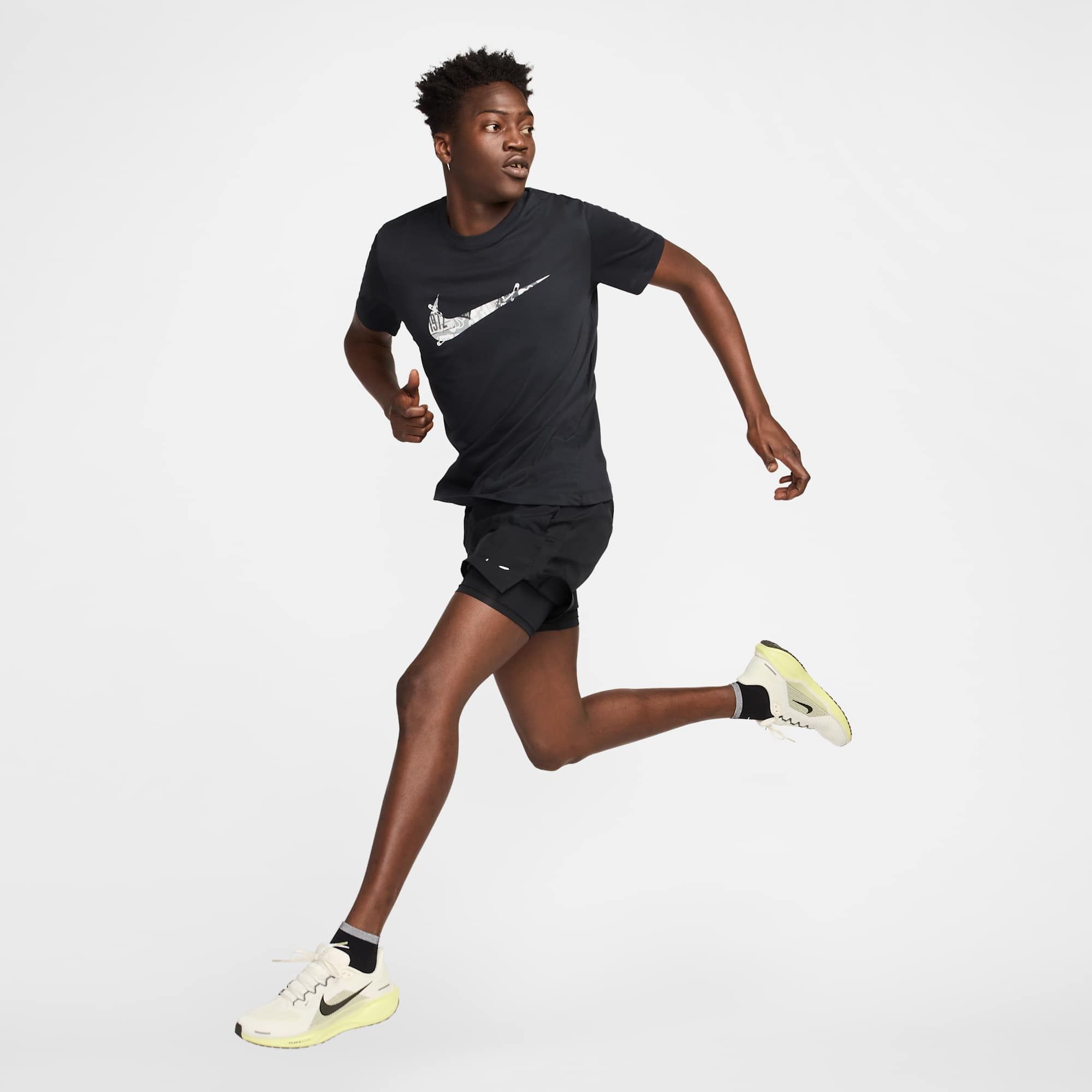 Nike Dri-FIT Running T-Shirt - Black