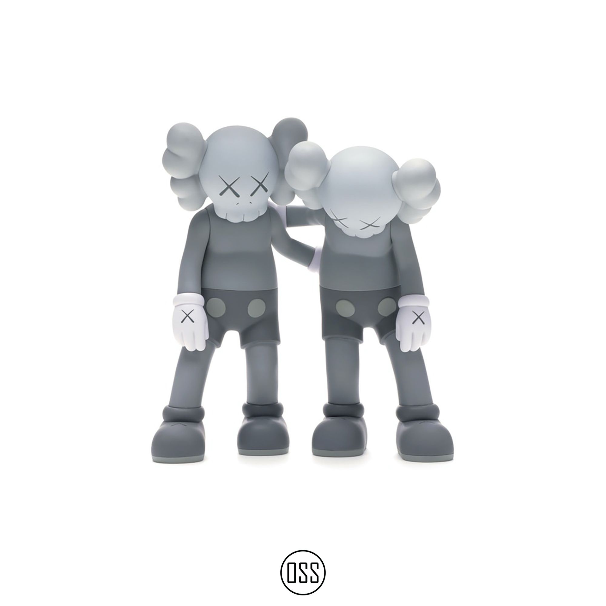 Tượng KAWS Along The Way Vinyl Figure - Grey