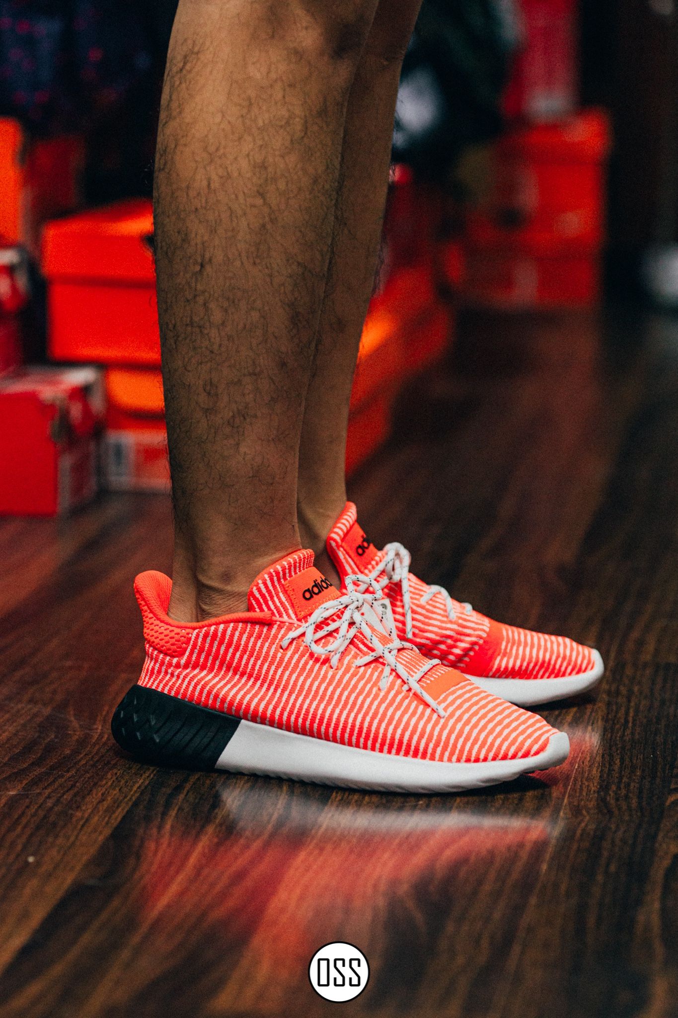 adidas Tubular Dusk Primeknit 'Orange'