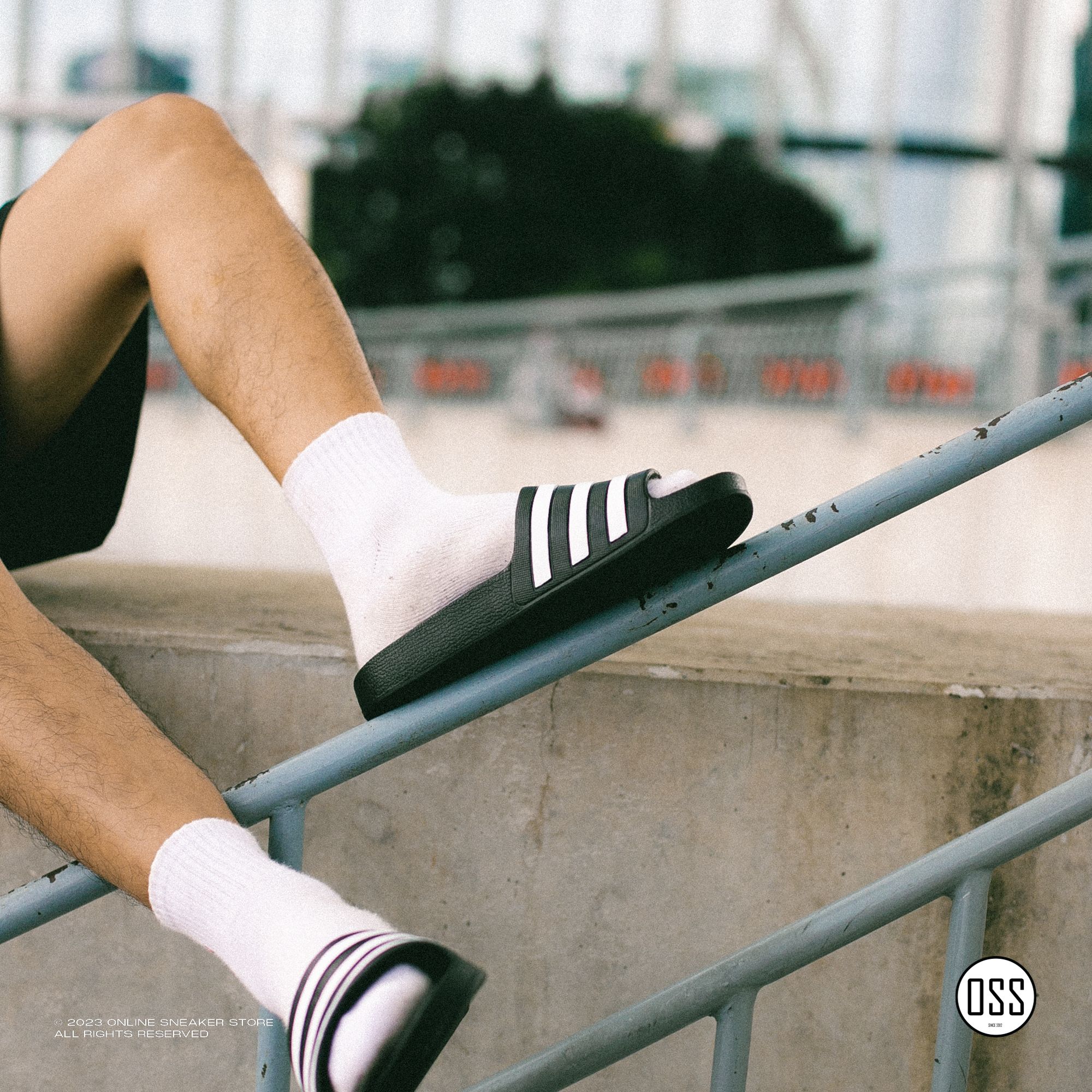 adidas Adilette Aqua - Black / White