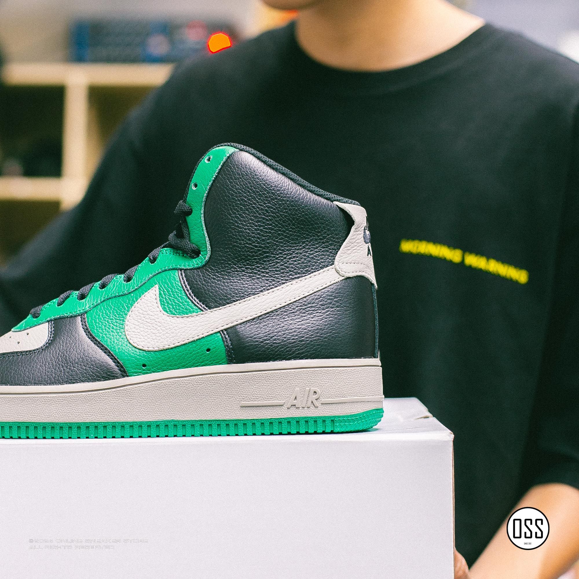  Nike Air Force 1 High By You - Black / Green / Grey 